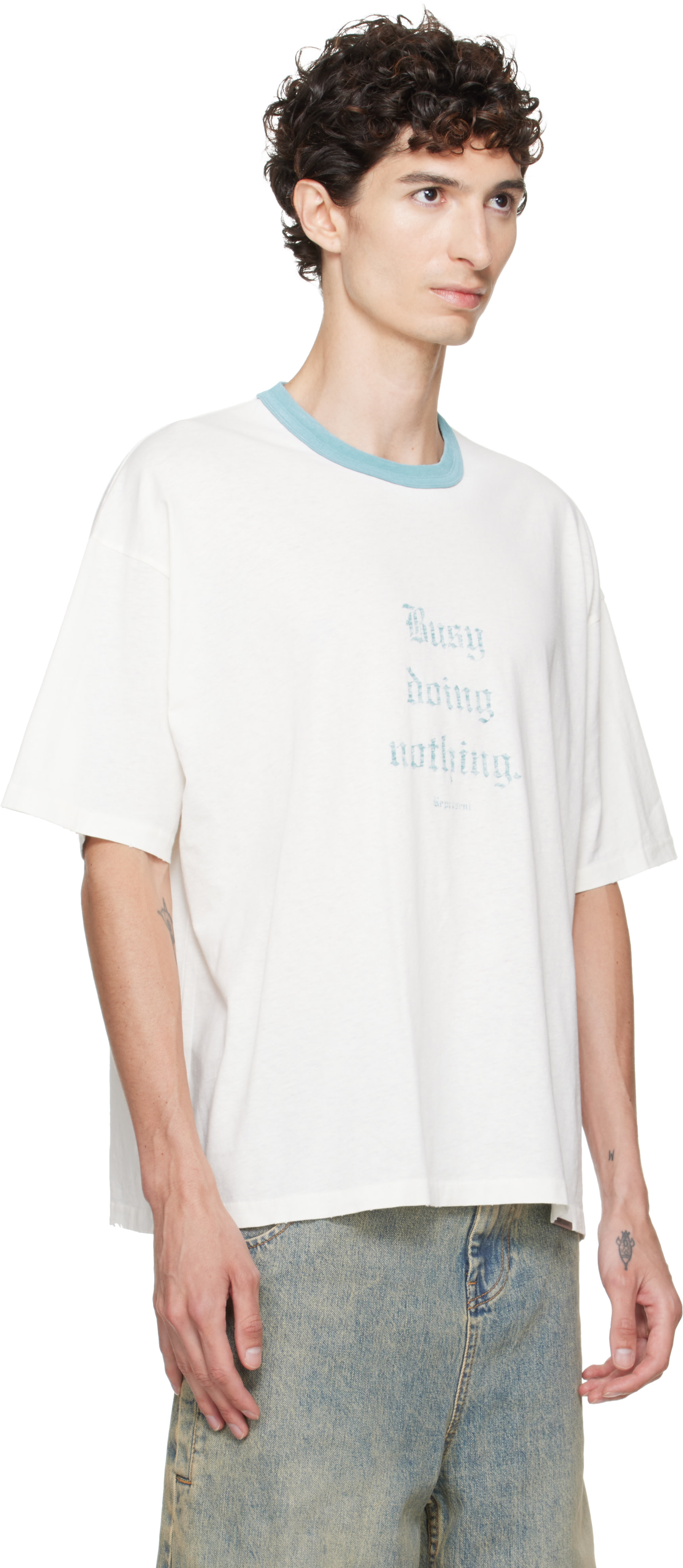 Represent - White 'Busy Doing Nothing' T-shirt