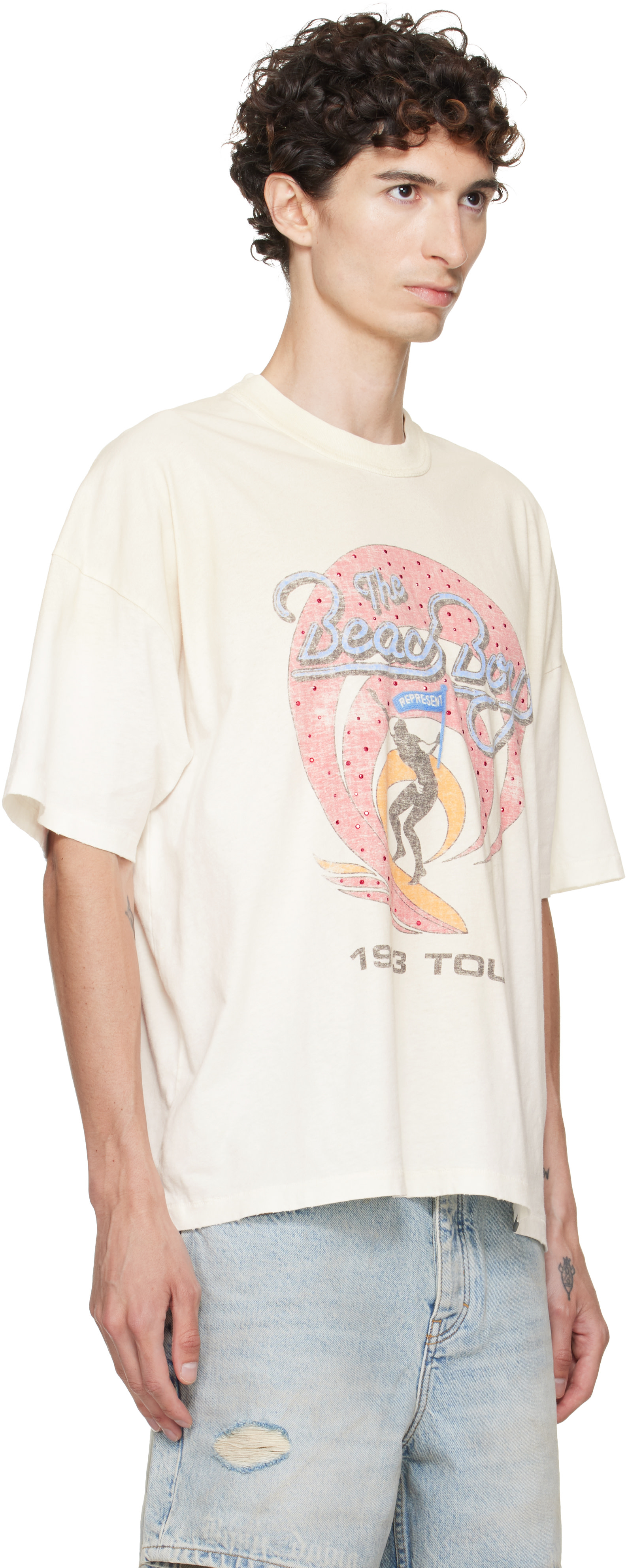Represent: White 'The Beach Boys' Tour T-shirt | SSENSE Canada