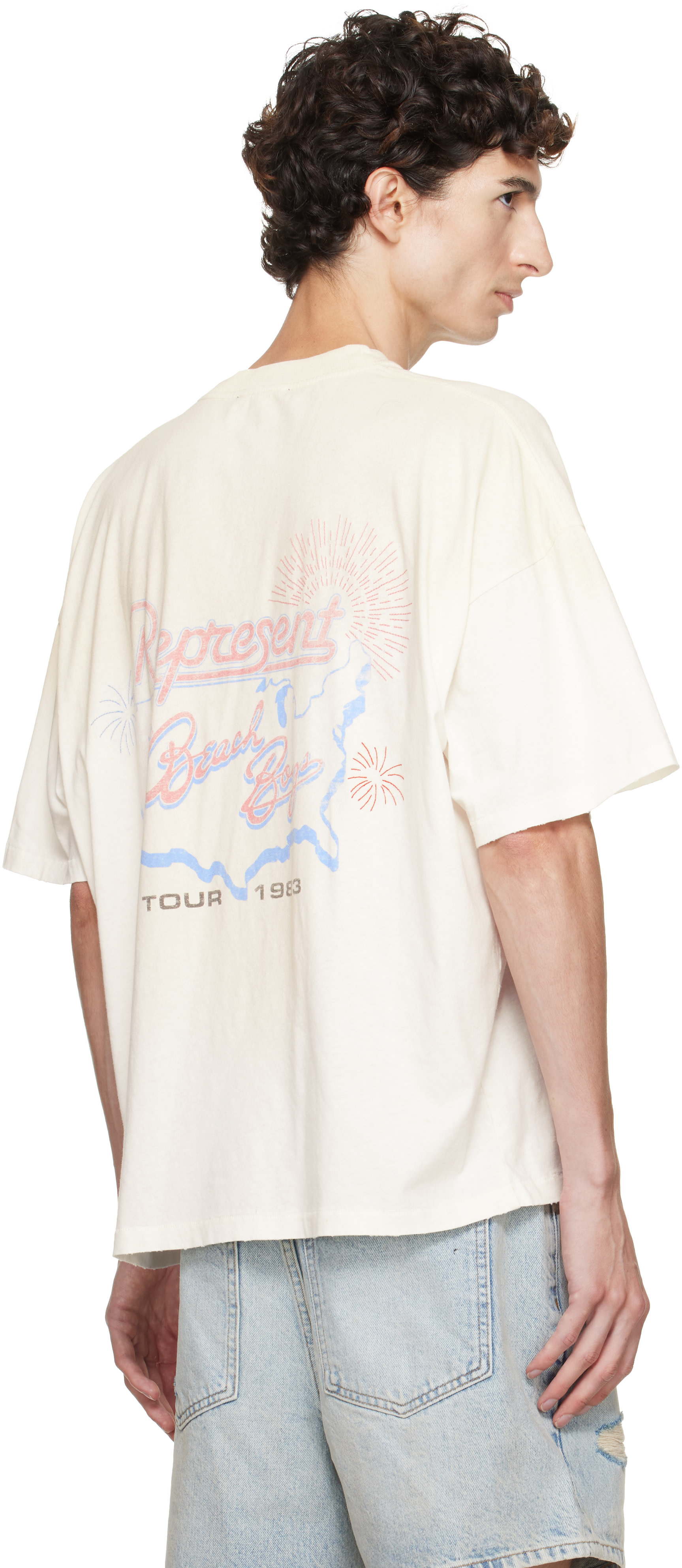 Represent: White 'The Beach Boys' Tour T-shirt | SSENSE Canada