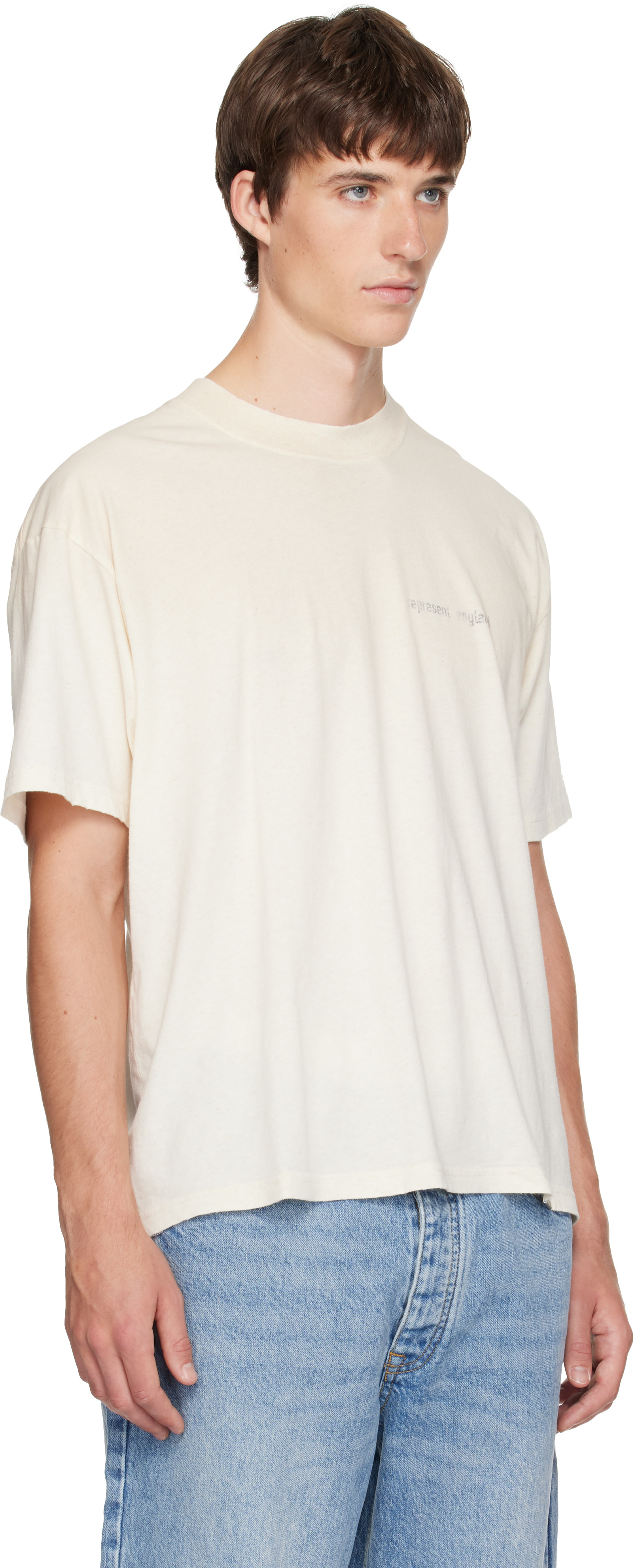 Represent - Beige Reverse Resent T-shirt