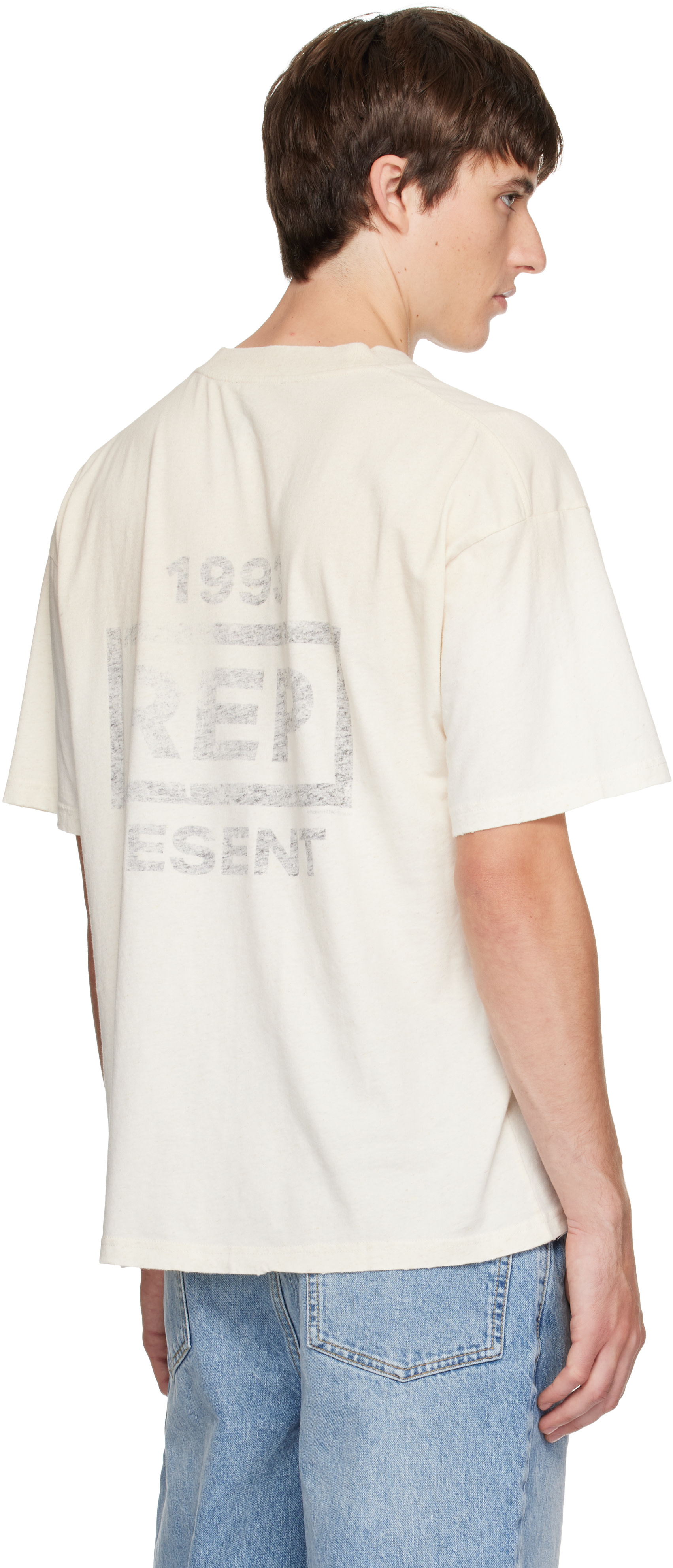 Represent - Beige Reverse Resent T-shirt