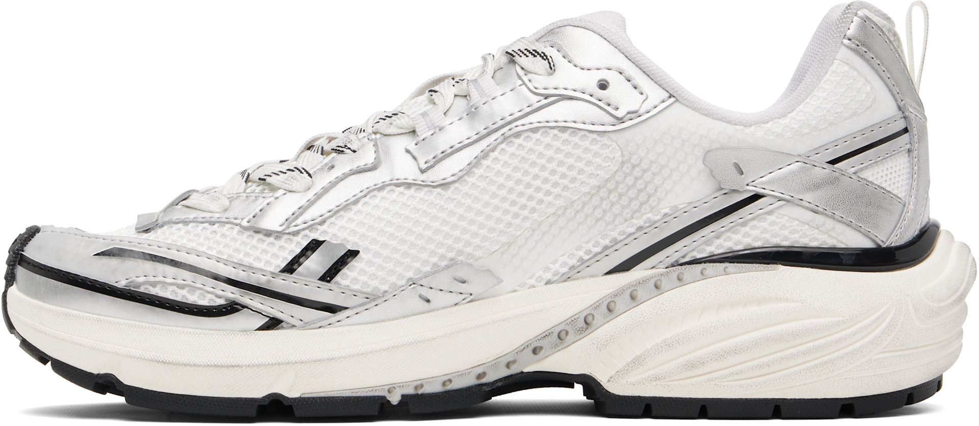 Represent - Gray & White Storm Torn Sneakers