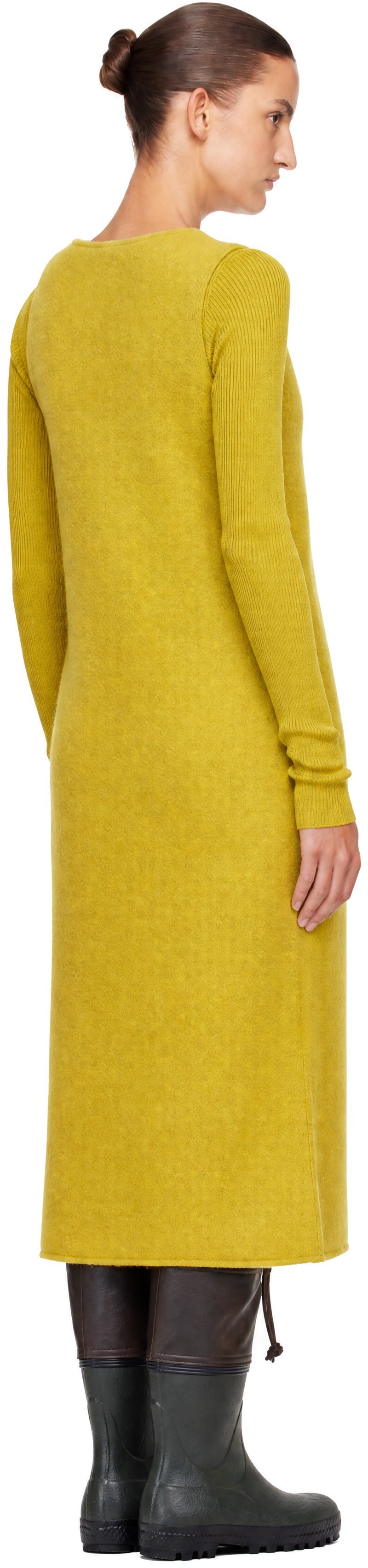 Rier - Robe midi à enfiler jaune - Walker