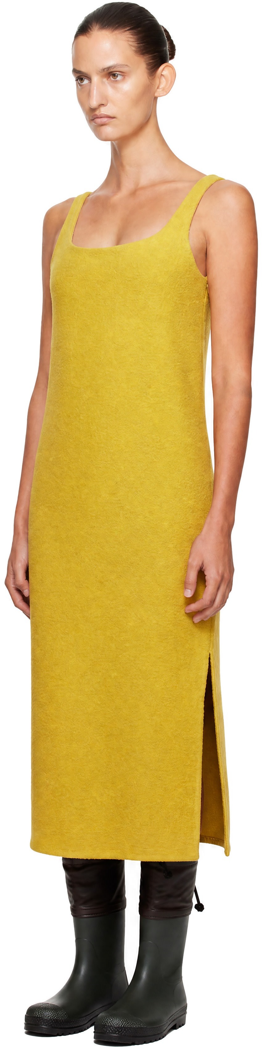 Rier - Robe midi à enfiler jaune - Walker