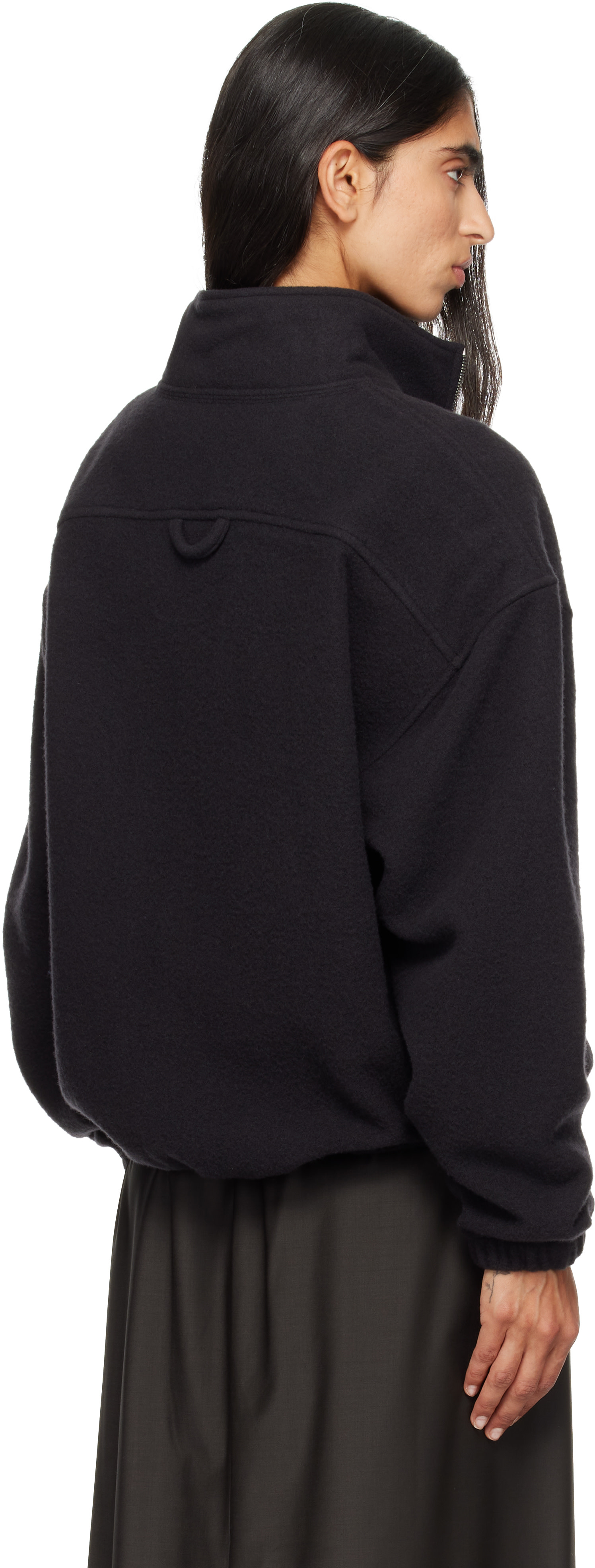 Rier - Pull noir en molleton