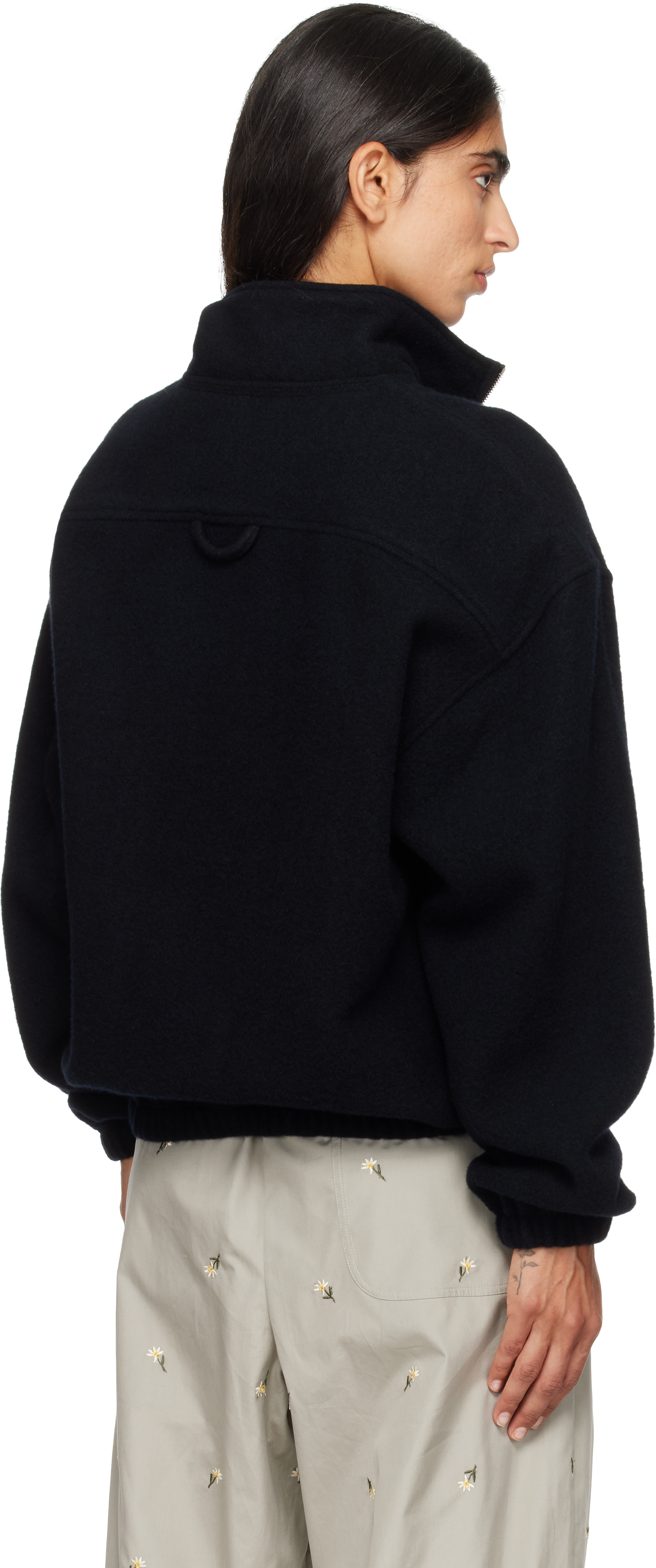 Rier - Pull noir en molleton