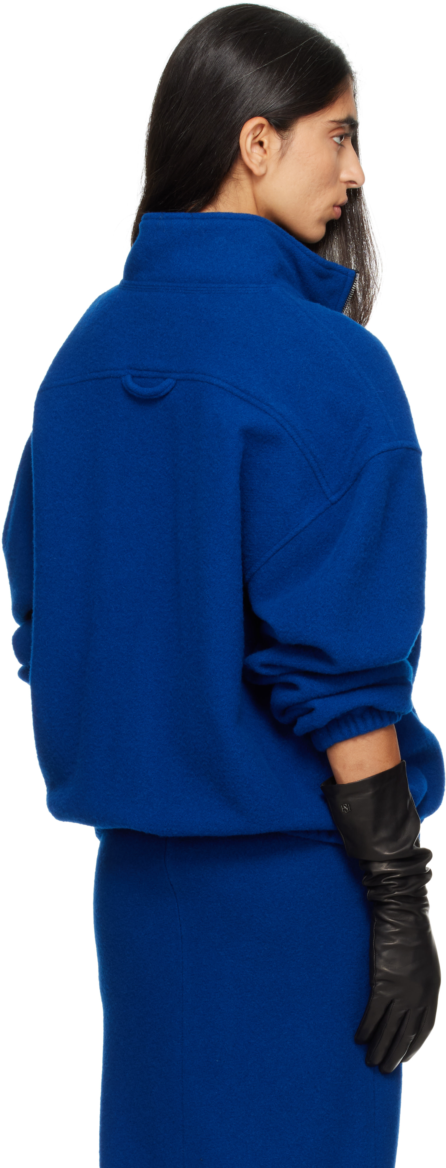 Rier - Pull molletonné bleu marine