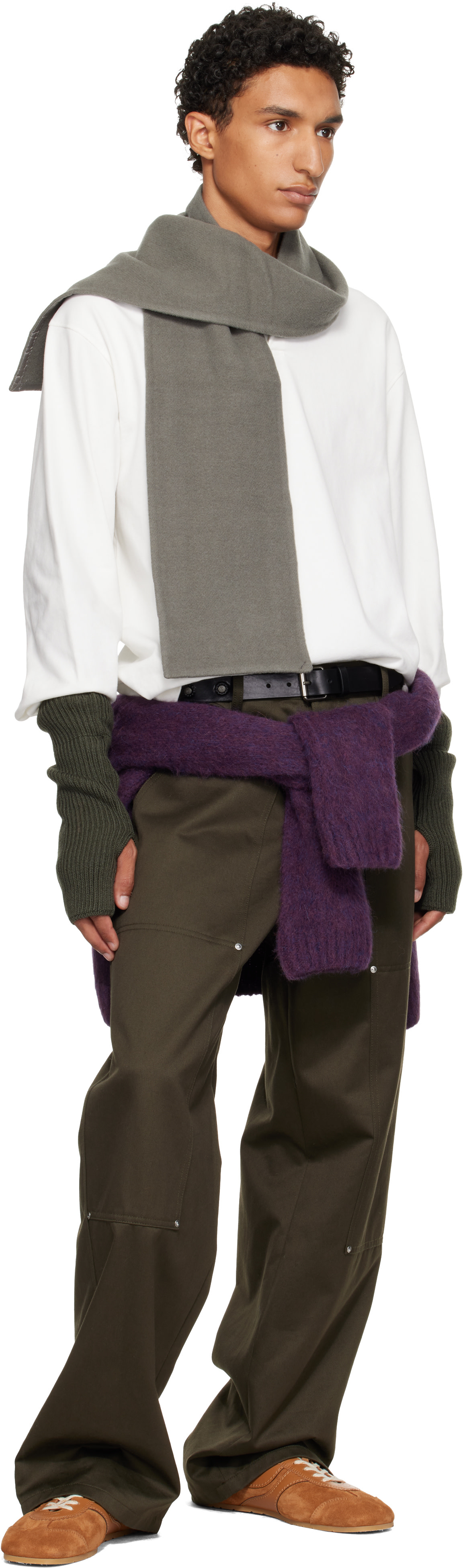 Rier - Khaki Fingerless Gloves