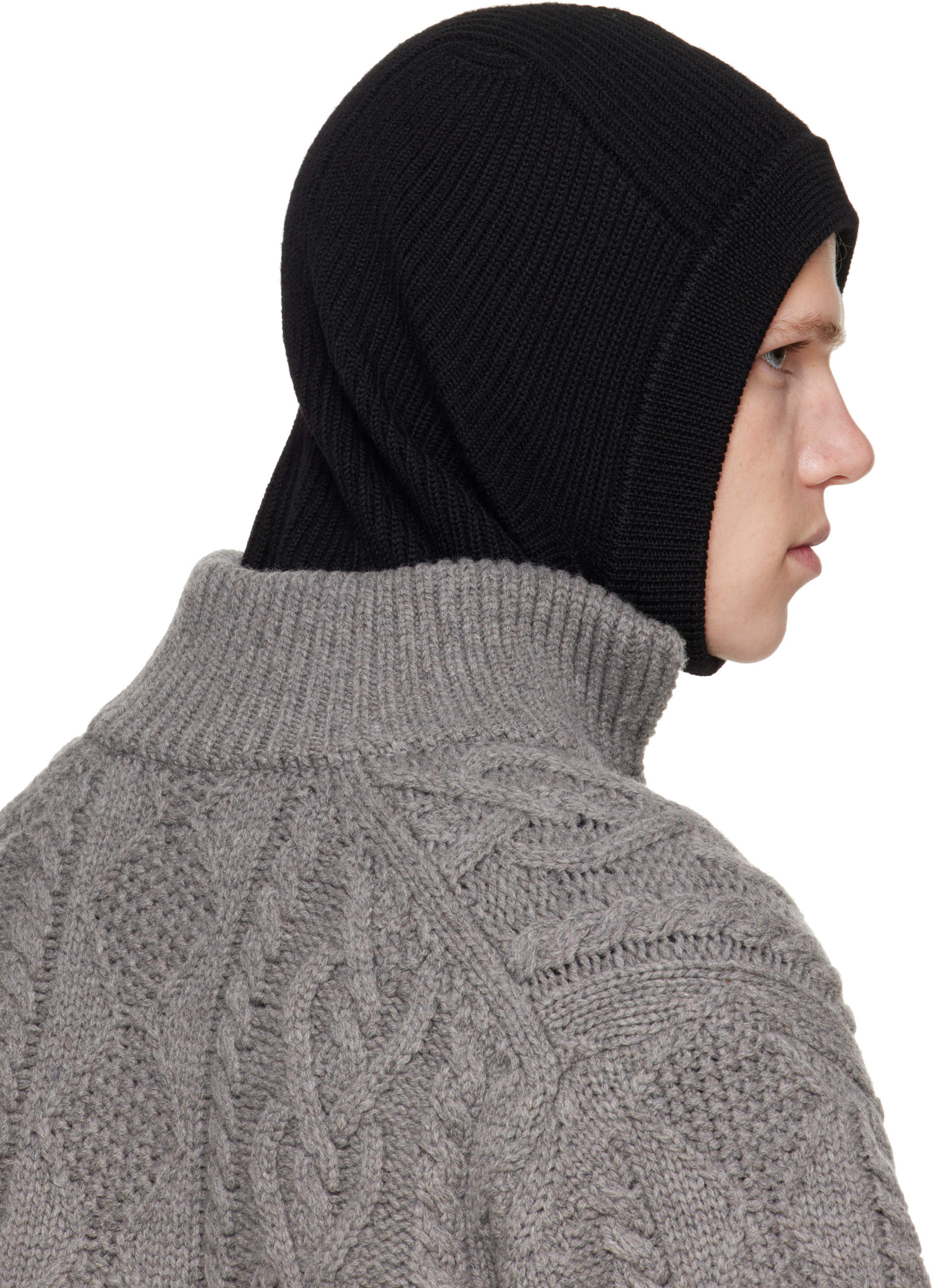 Rier - Black Wool Balaclava