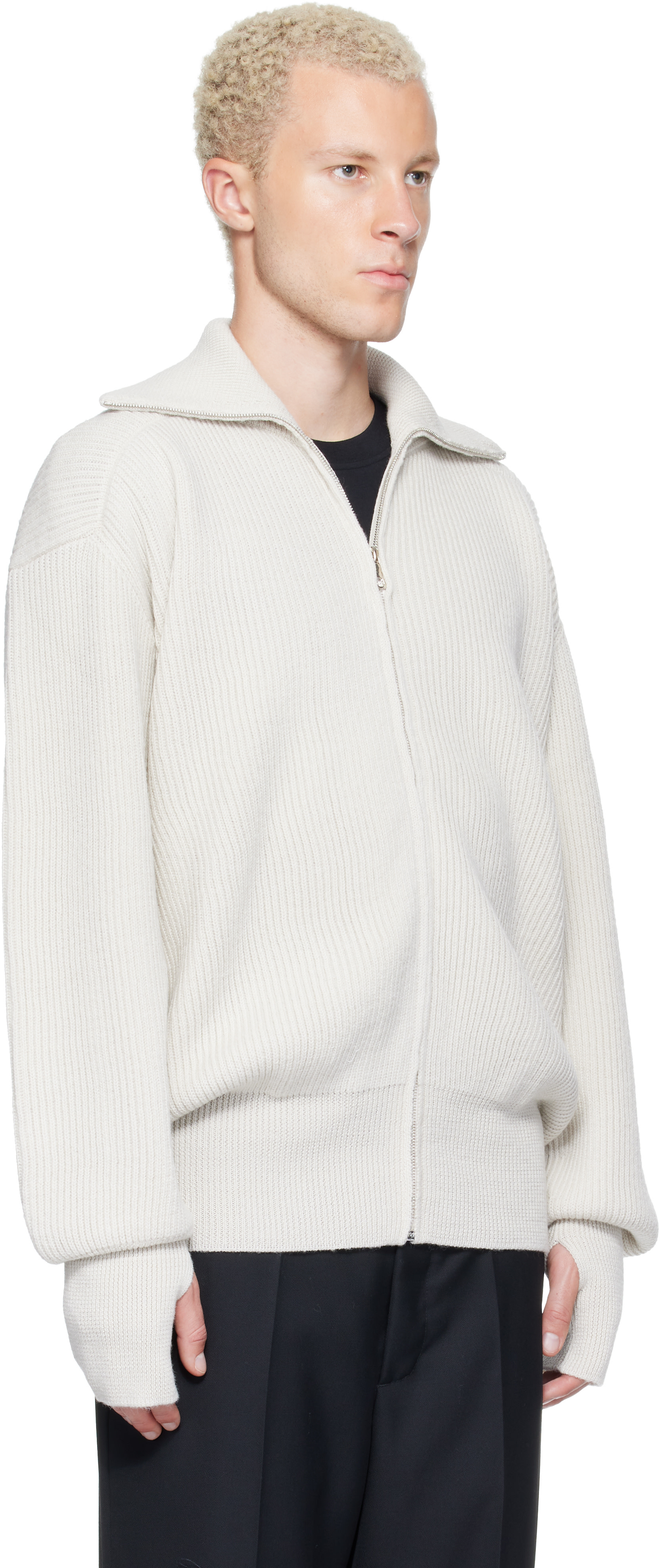 Rier - White Utility Cardigan