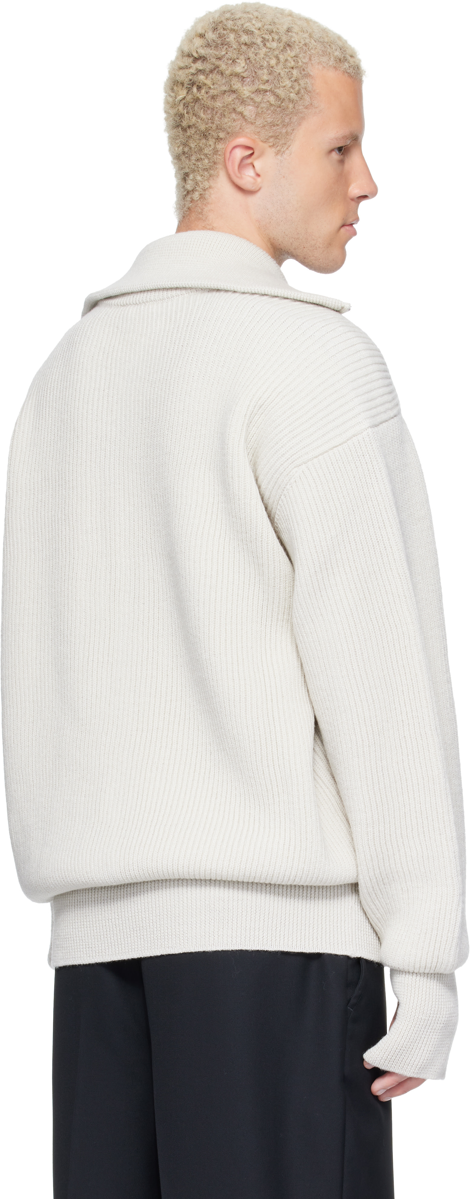 Rier - Cardigan utilitaire blanc