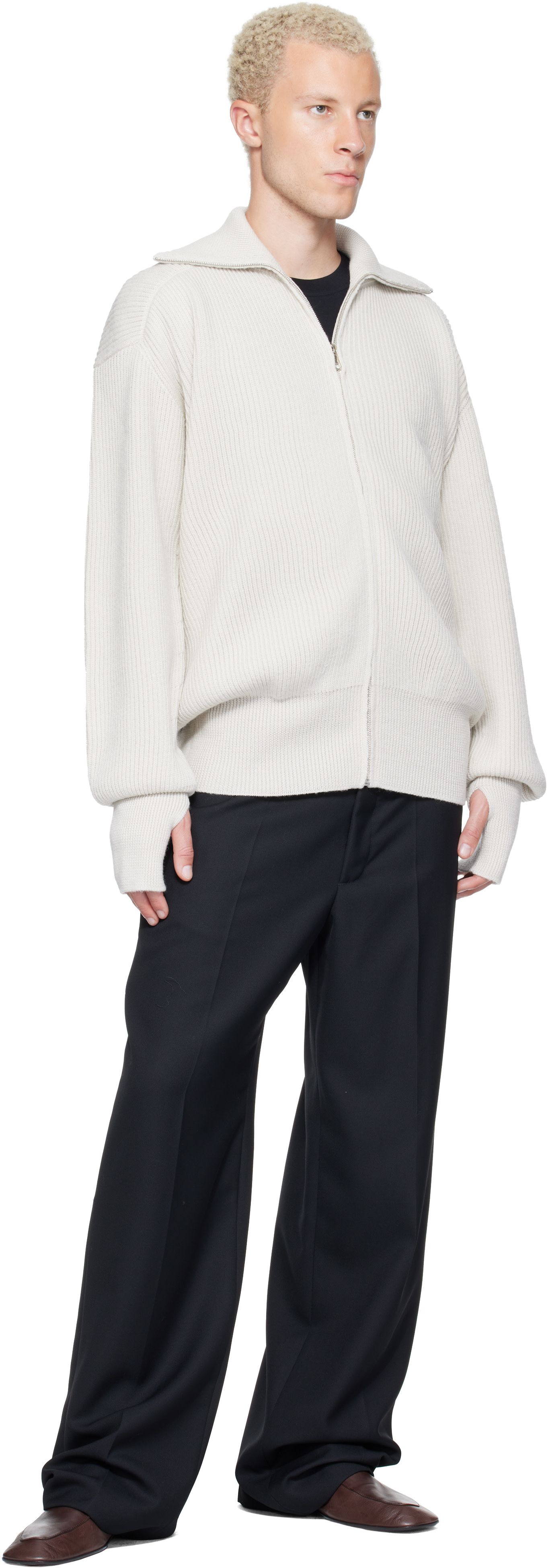Rier - Cardigan utilitaire blanc
