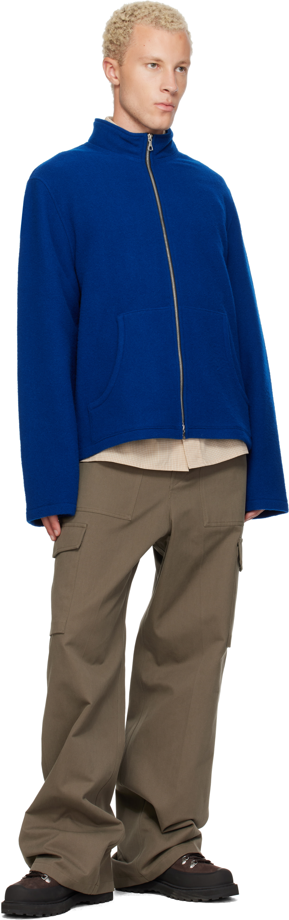 Rier - Blue Full Zip Fleece Sweater