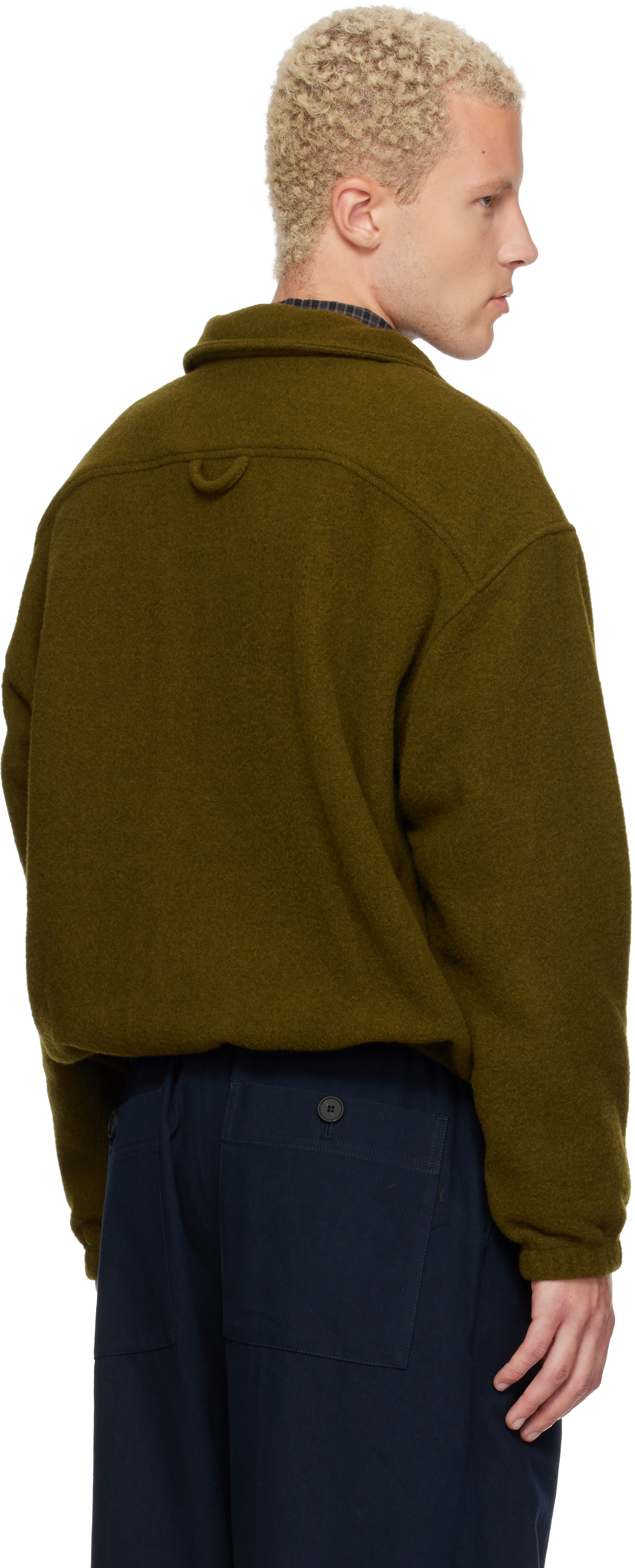 Rier - Pull kaki en molleton polaire