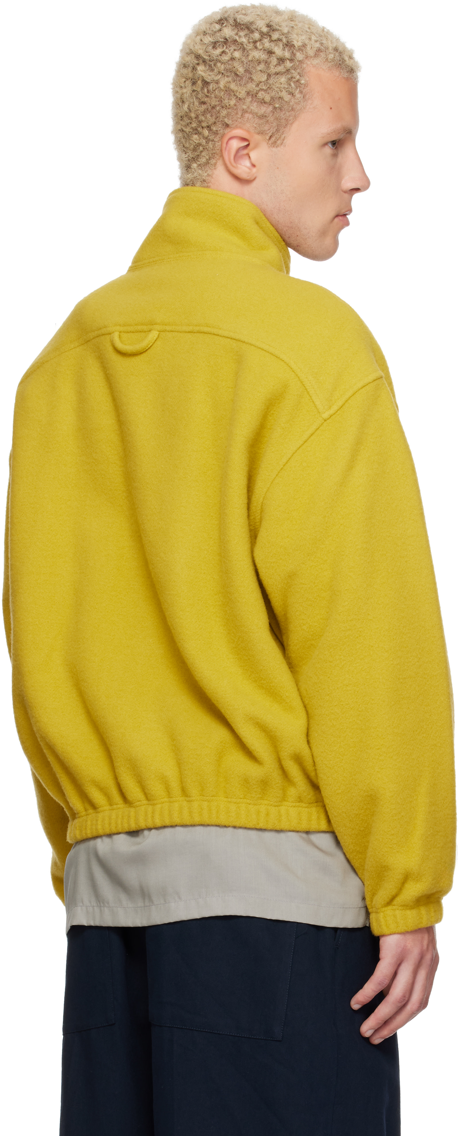 Rier - Pull jaune en molleton polaire