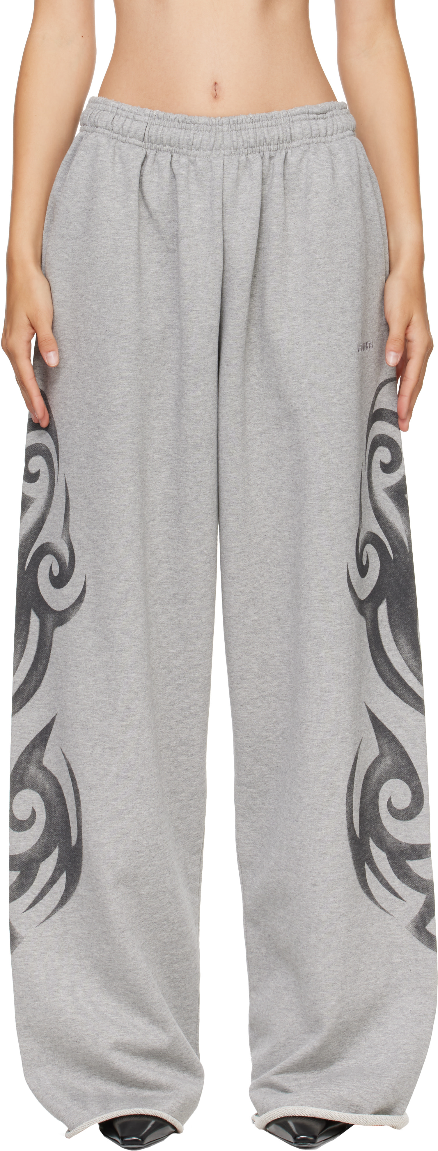 VETEMENTS - Gray Graffiti Printed Sweatpants