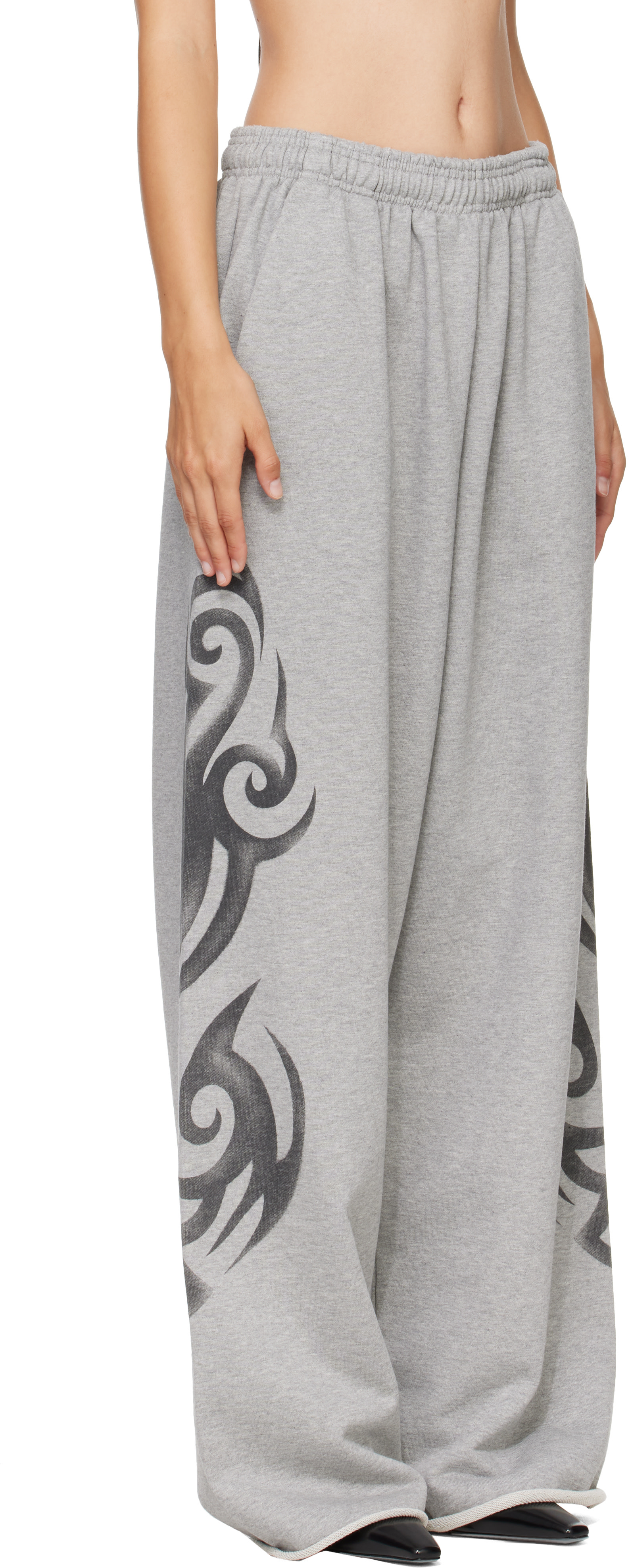 VETEMENTS - Gray Graffiti Printed Sweatpants