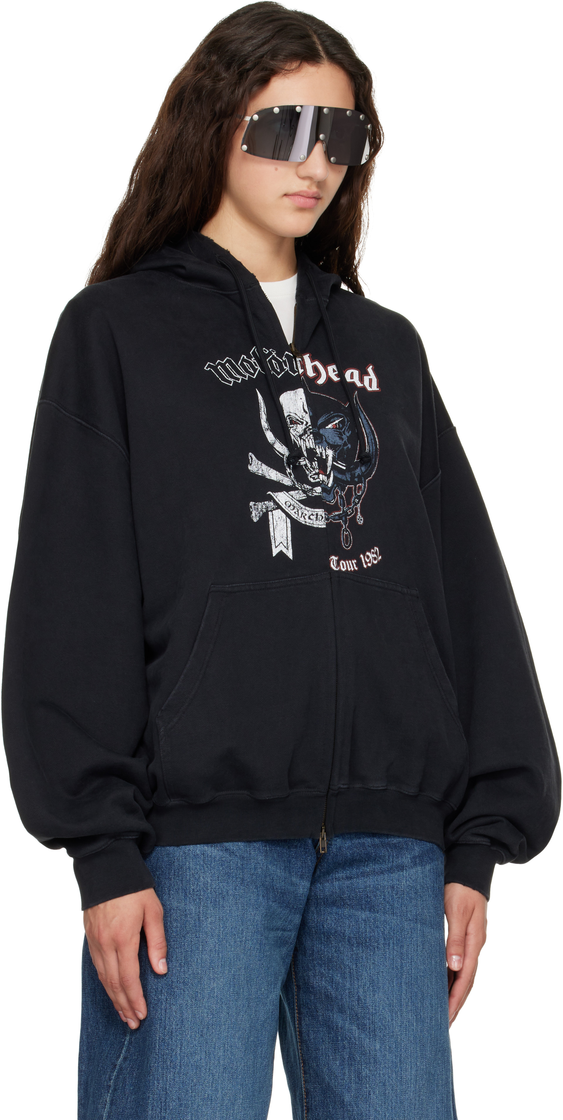 VETEMENTS: Black Motörhead Edition Zip Up Hoodie | SSENSE Argentina