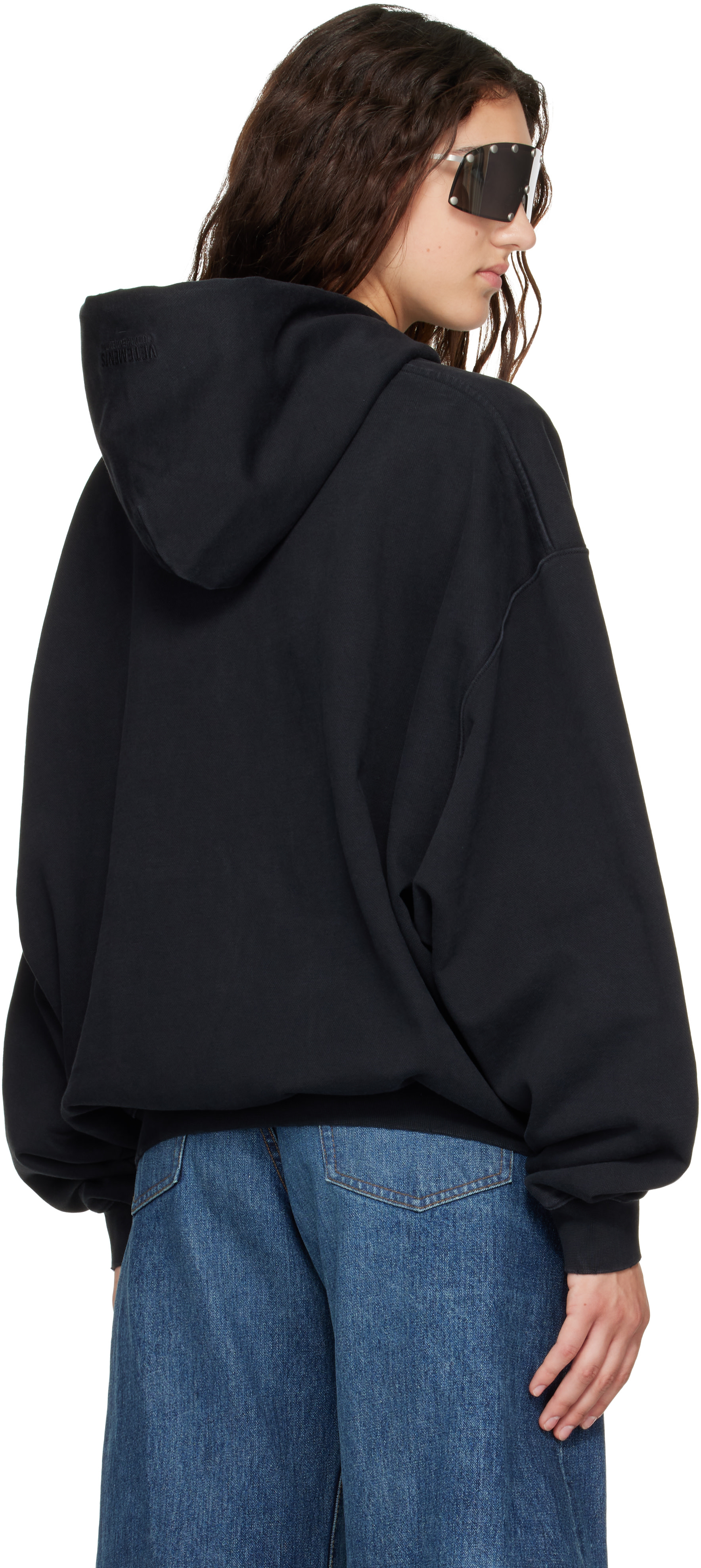 VETEMENTS - Pull à capuche noir à glissière édition Motörhead