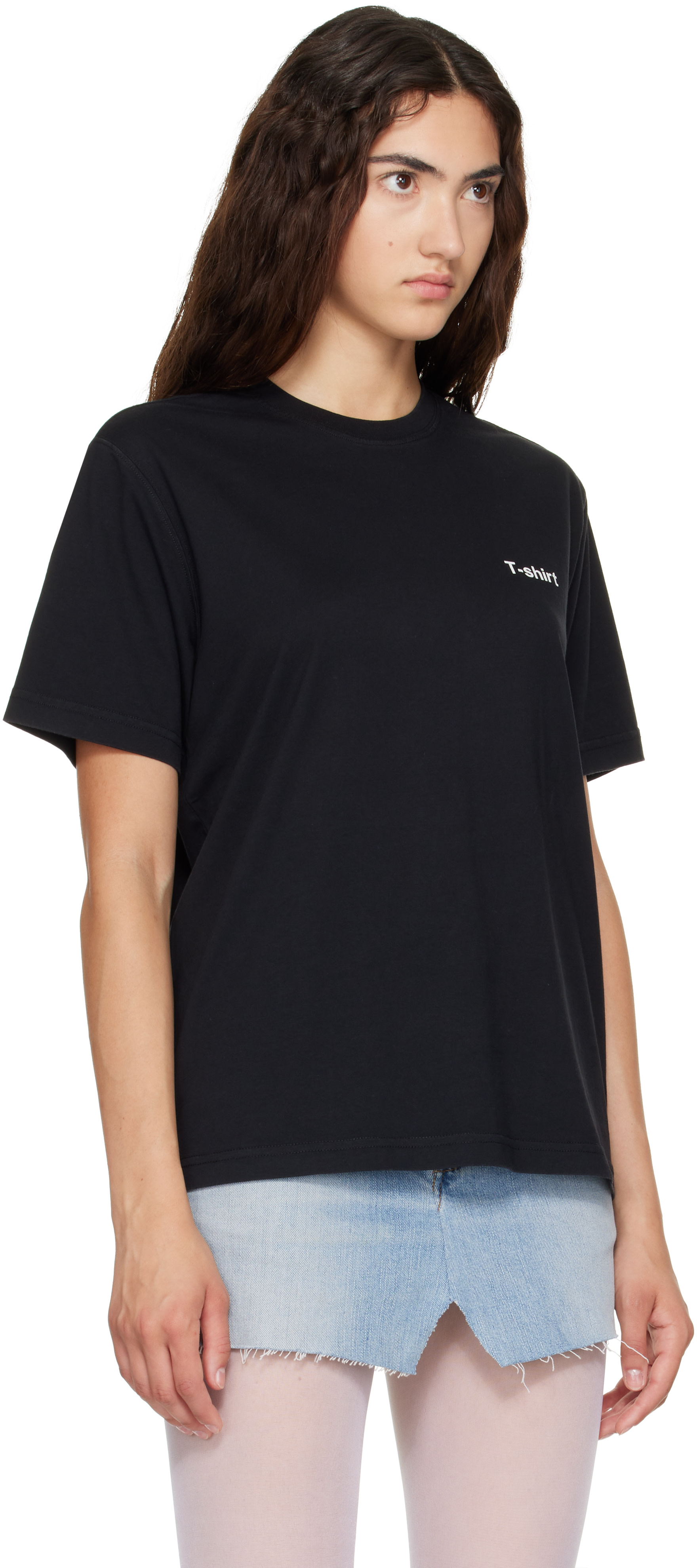 VETEMENTS 両面プリント　オーバーサイズ　Tシャツ　美品 VETEMENTS: ブラック オーバーサイズ 'T-shirt Definition' Tシャツ