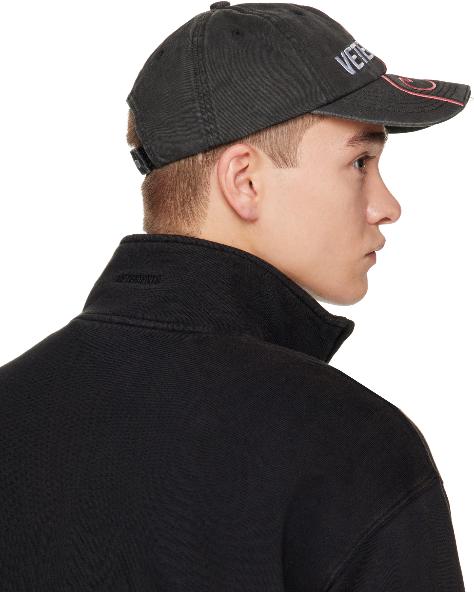VETEMENTS - 黑色 Flame Logo 棒球帽