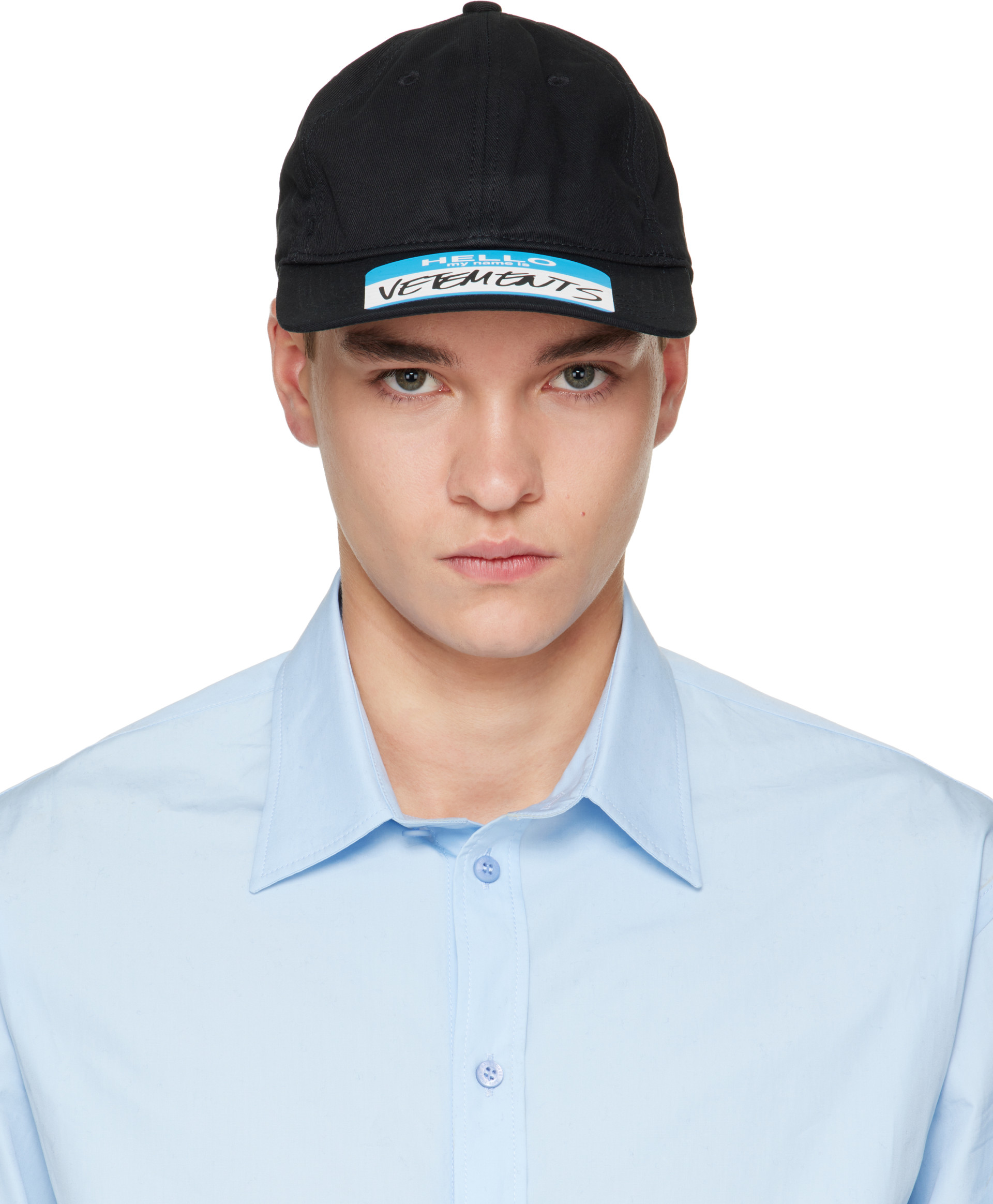 VETEMENTS - Black 'My Name' Sticker Cap