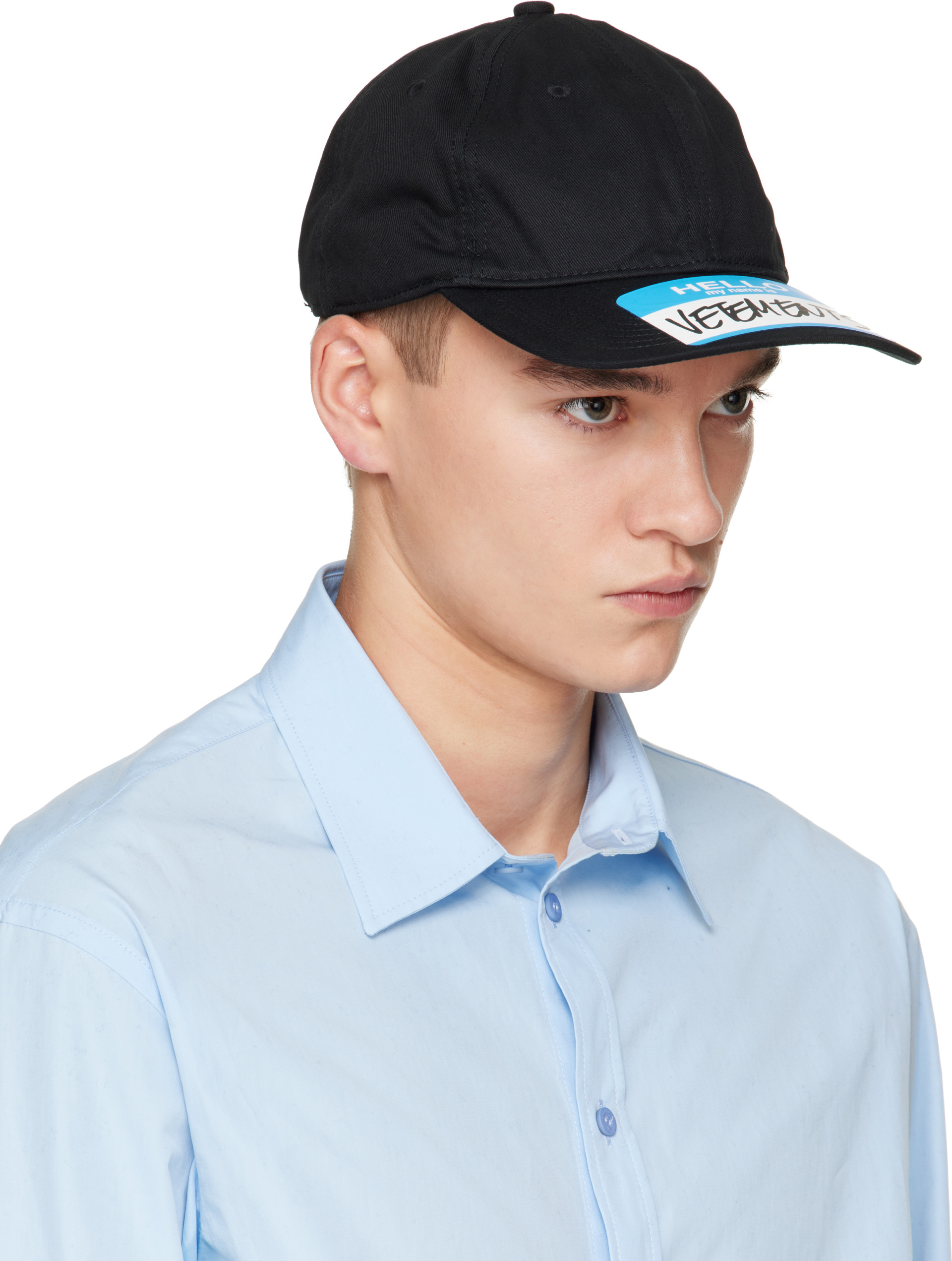 VETEMENTS - Black 'My Name' Sticker Cap
