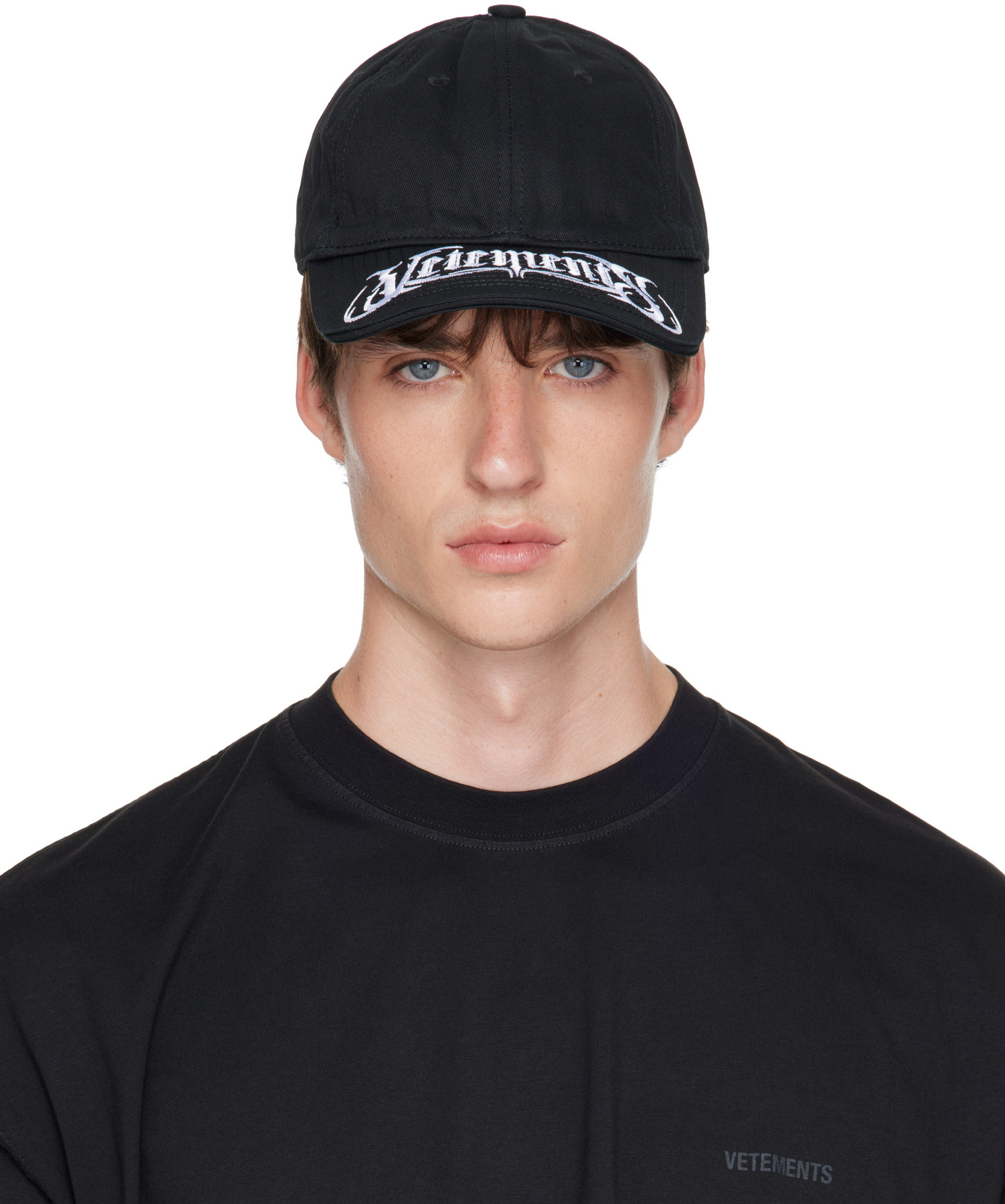 VETEMENTS - Black Metal Logo Cap