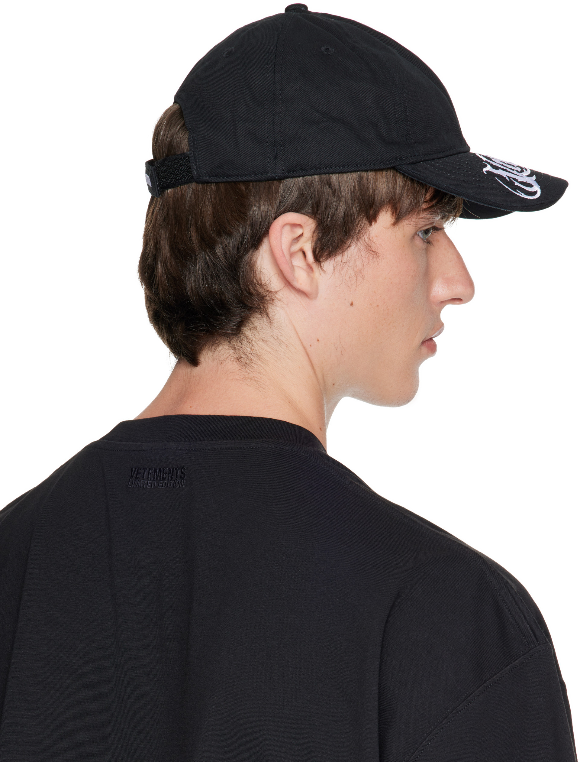 VETEMENTS - Black Metal Logo Cap