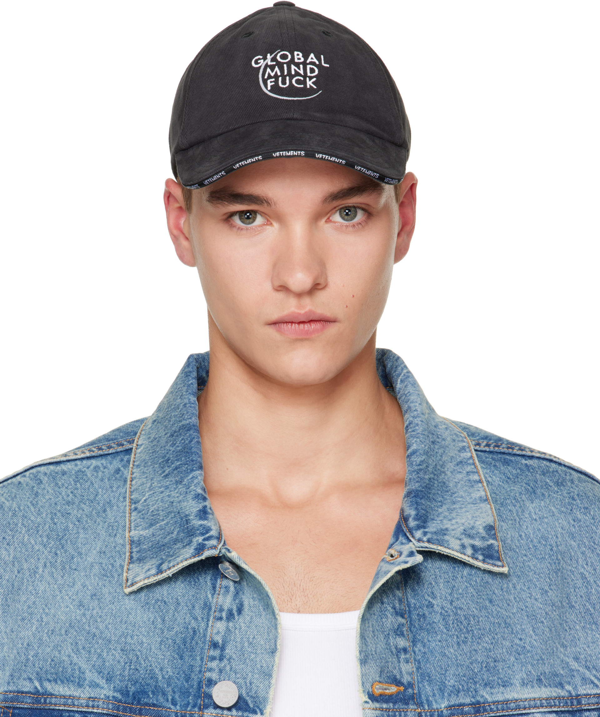 VETEMENTS - Black 'Global Mind Fuck' Cap