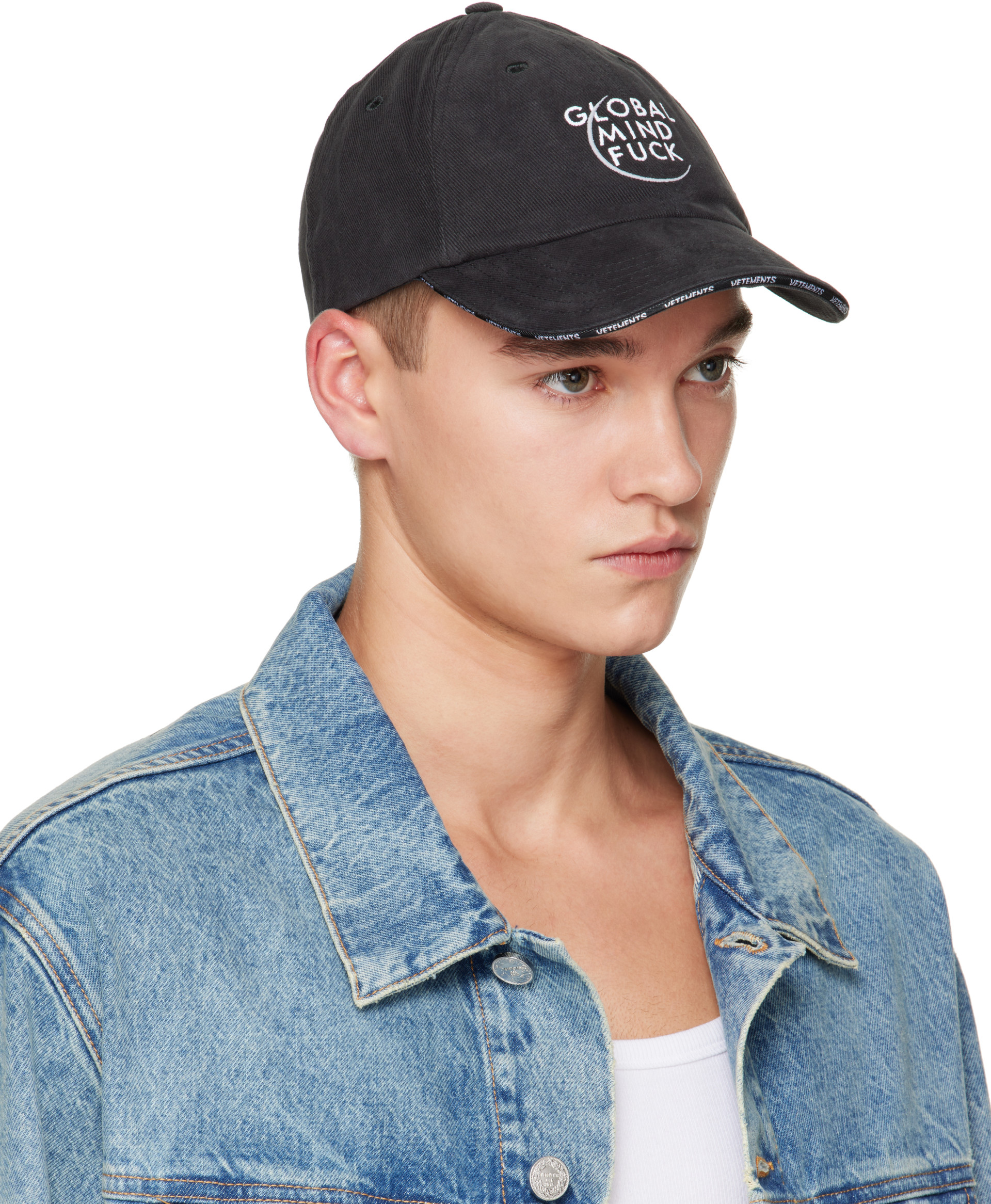 VETEMENTS - Black 'Global Mind Fuck' Cap
