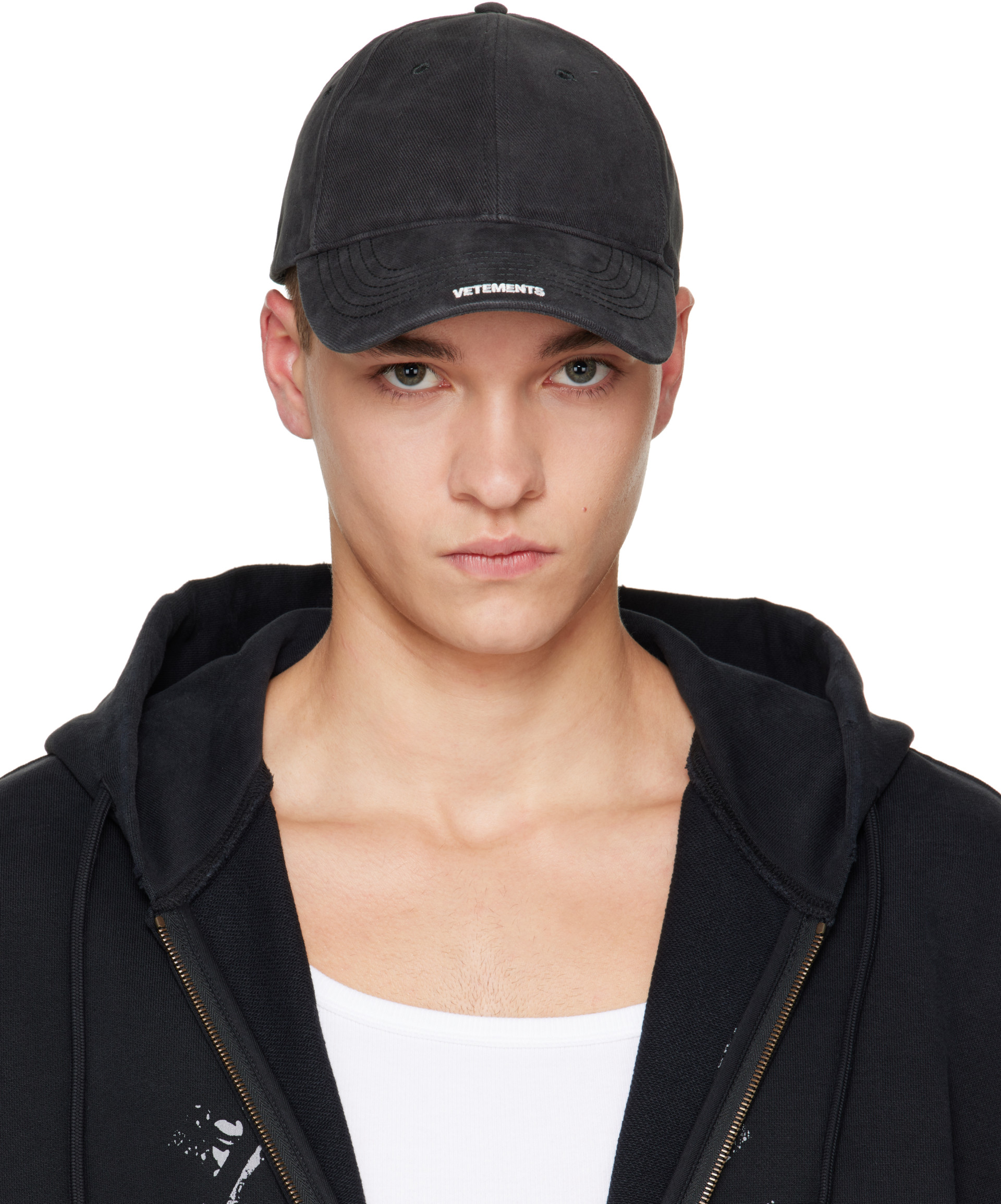 VETEMENTS - Black Nano Logo Cap