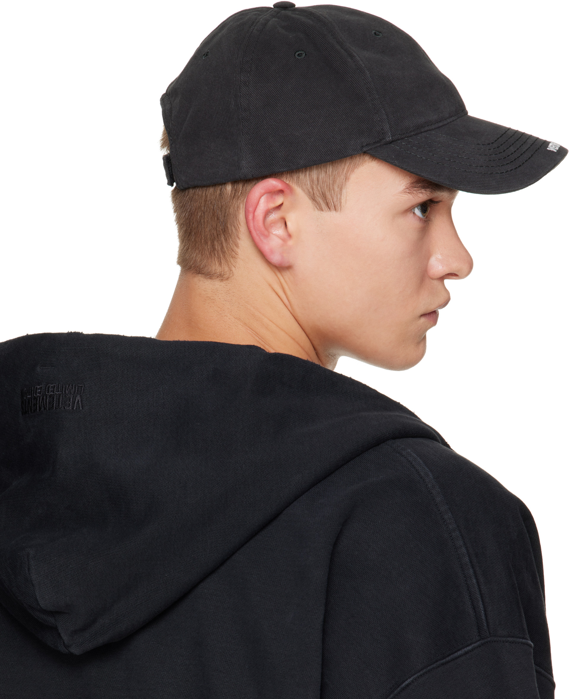 VETEMENTS - Black Nano Logo Cap