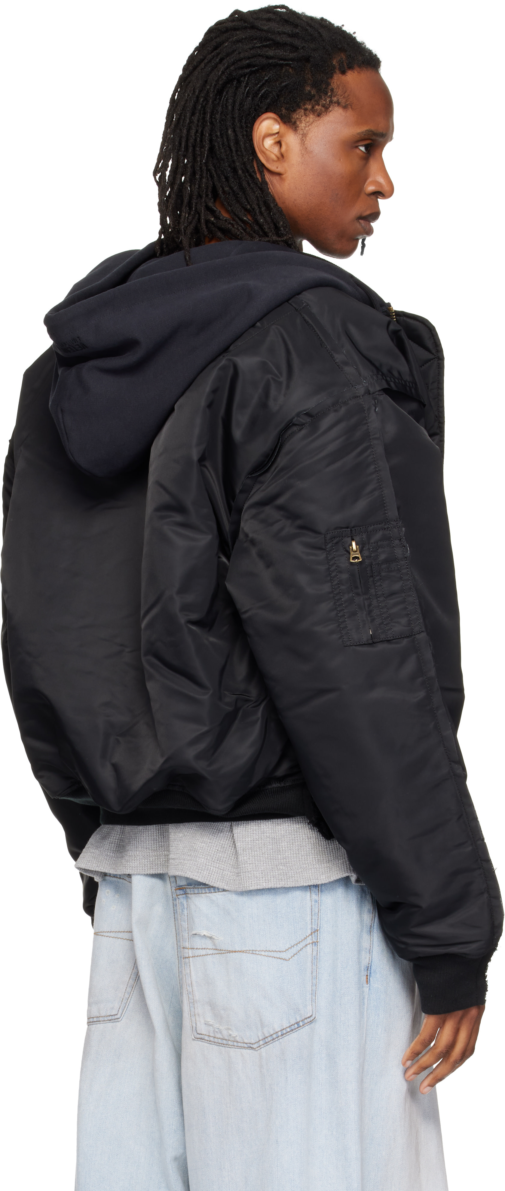 VETEMENTS - Black Reconstructed Bomber Jacket