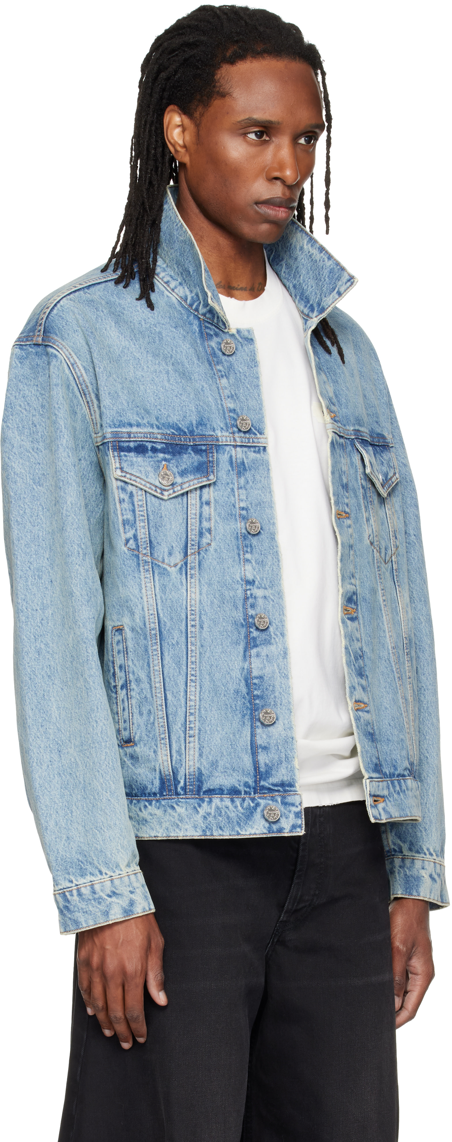 VETEMENTS - Blue Fitted Denim Jacket