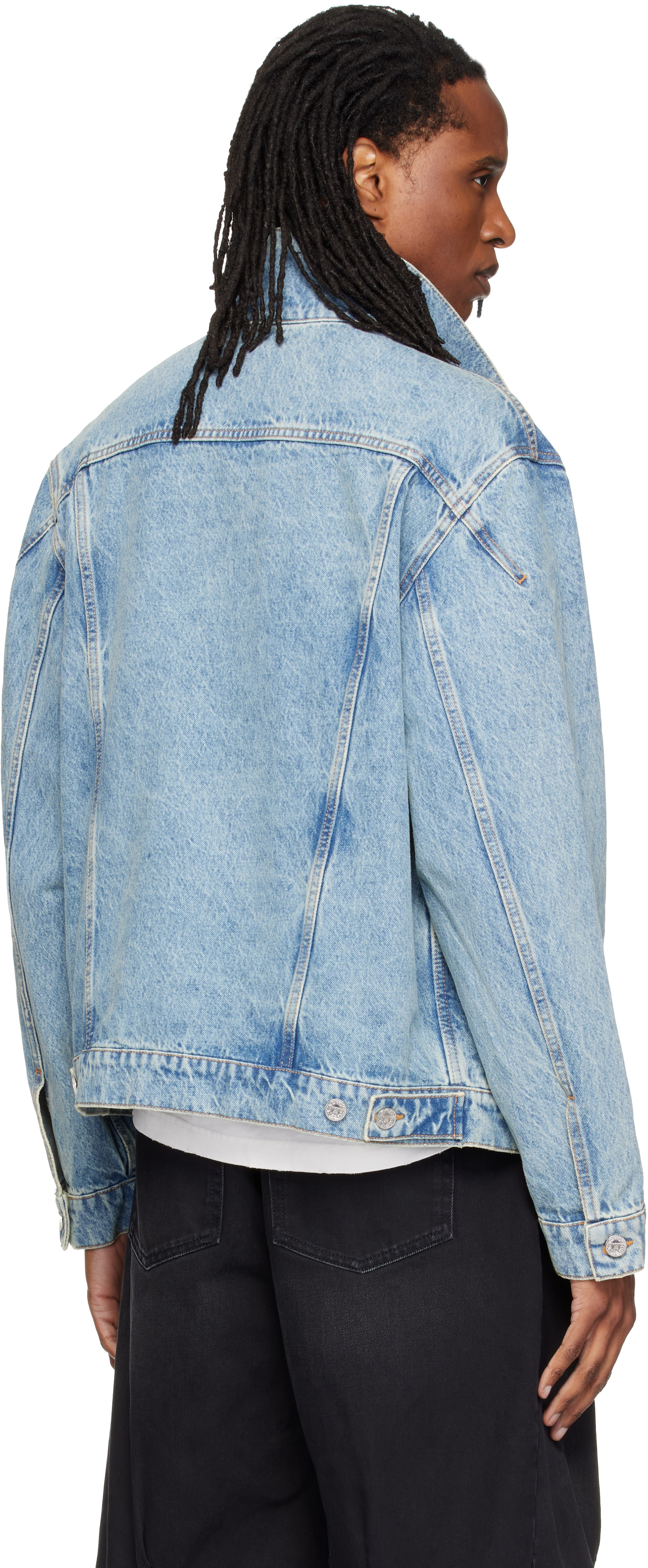 VETEMENTS - Blue Fitted Denim Jacket