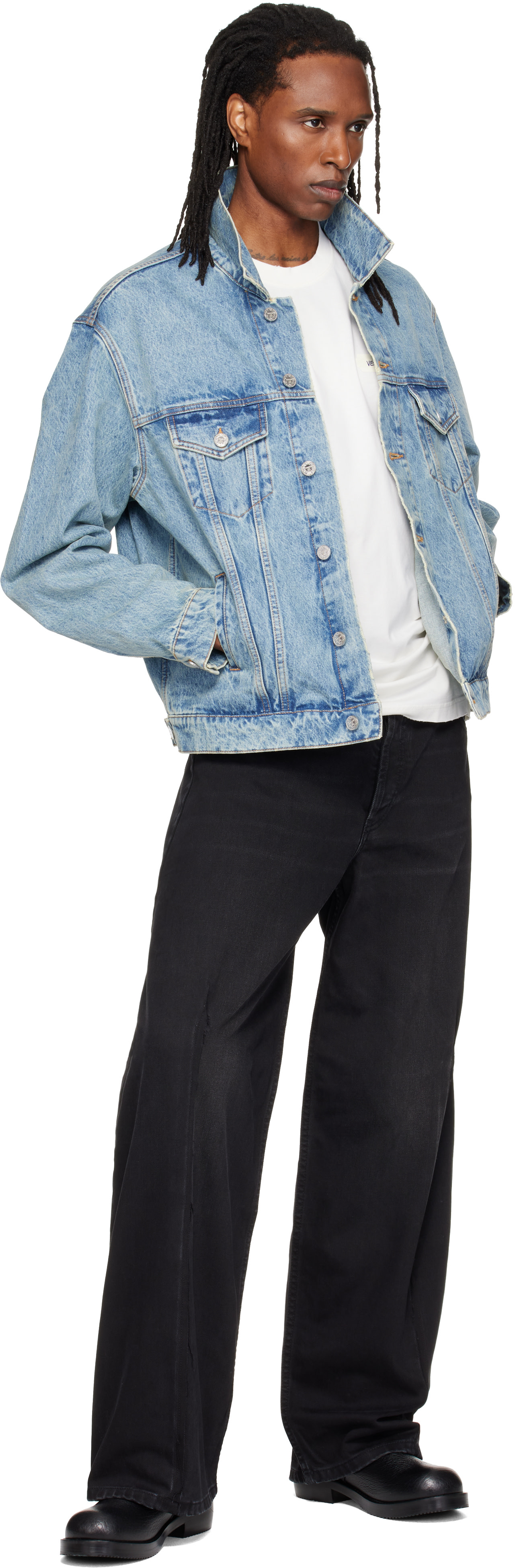 VETEMENTS - Blue Fitted Denim Jacket