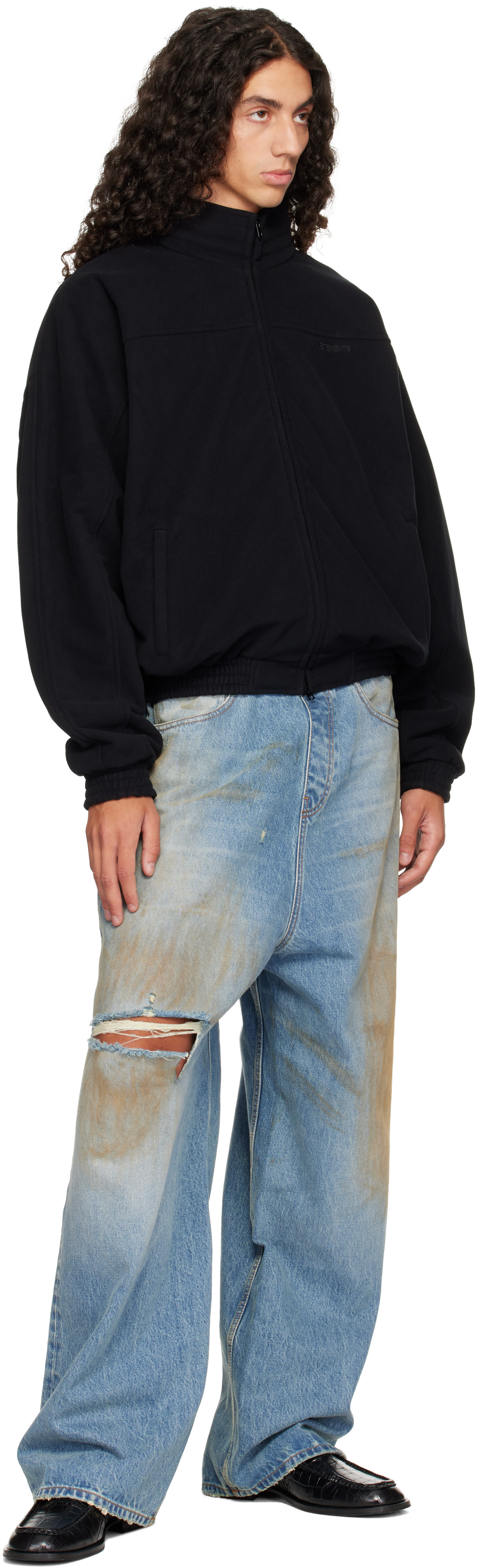 VETEMENTS - Blouson Out noir en molleton