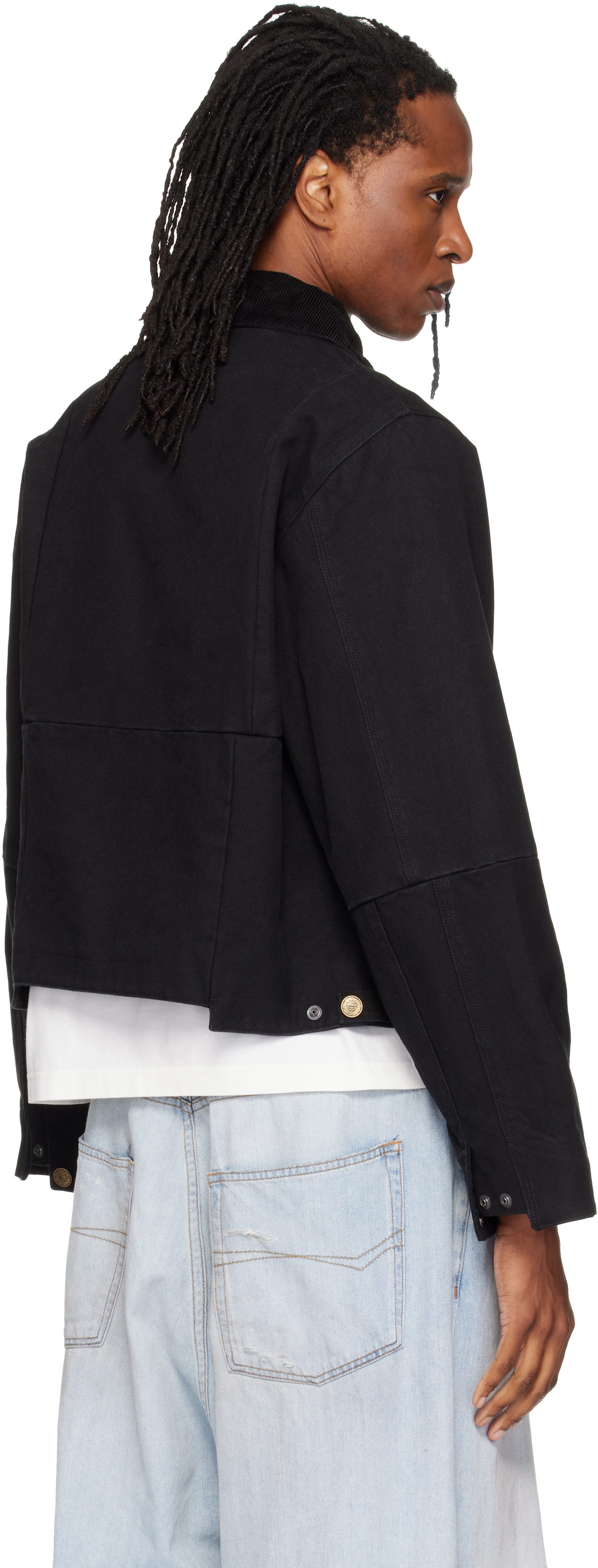 VETEMENTS - Black Cut-Up Workwear Jacket