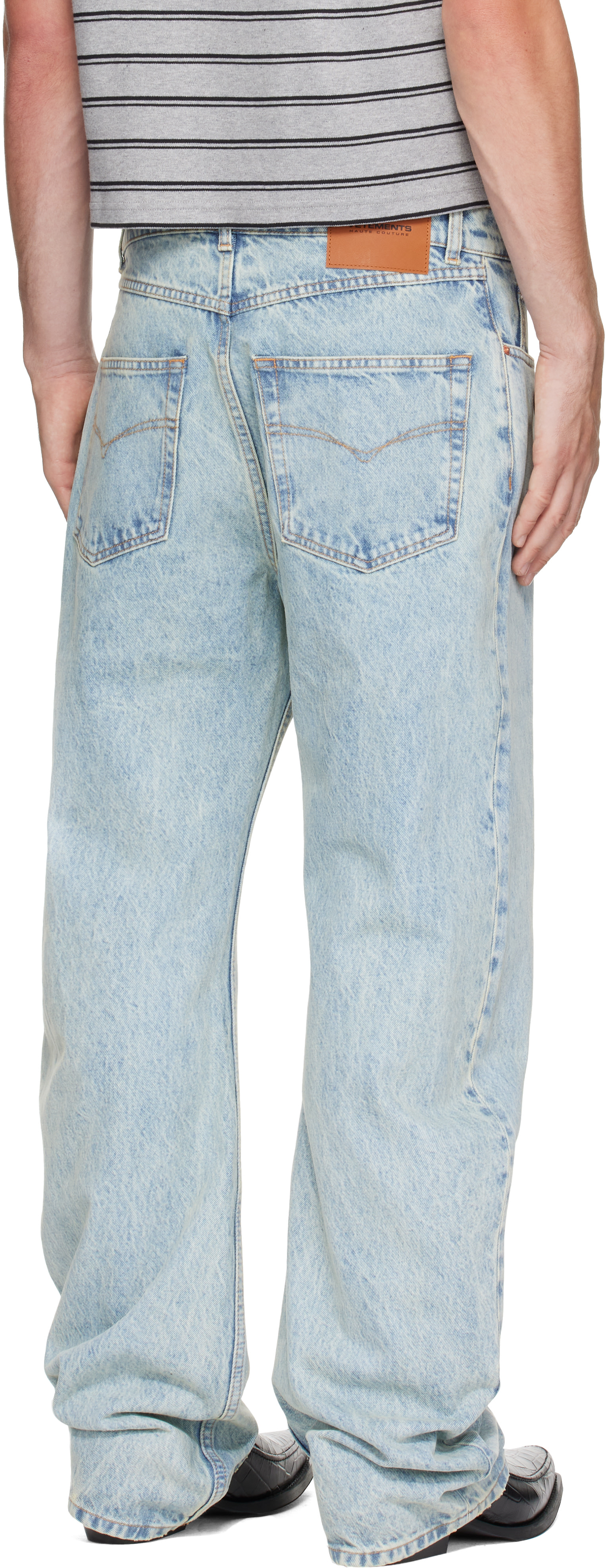 VETEMENTS - Jean bleu à logo