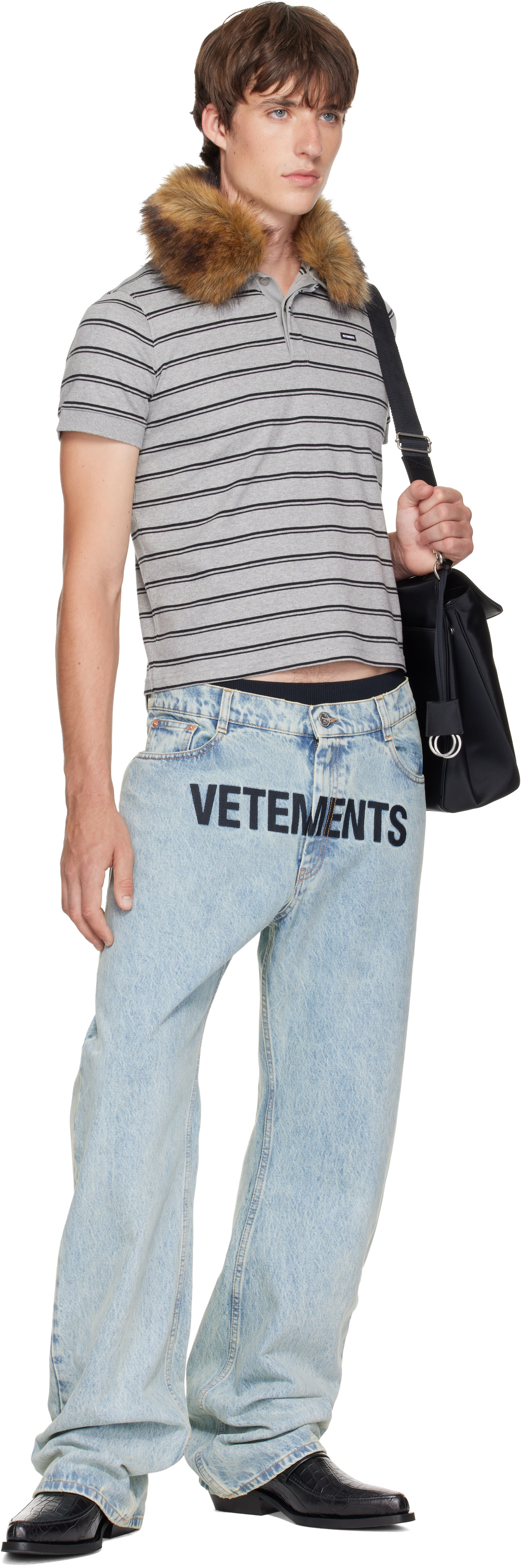 VETEMENTS - Jean bleu à logo