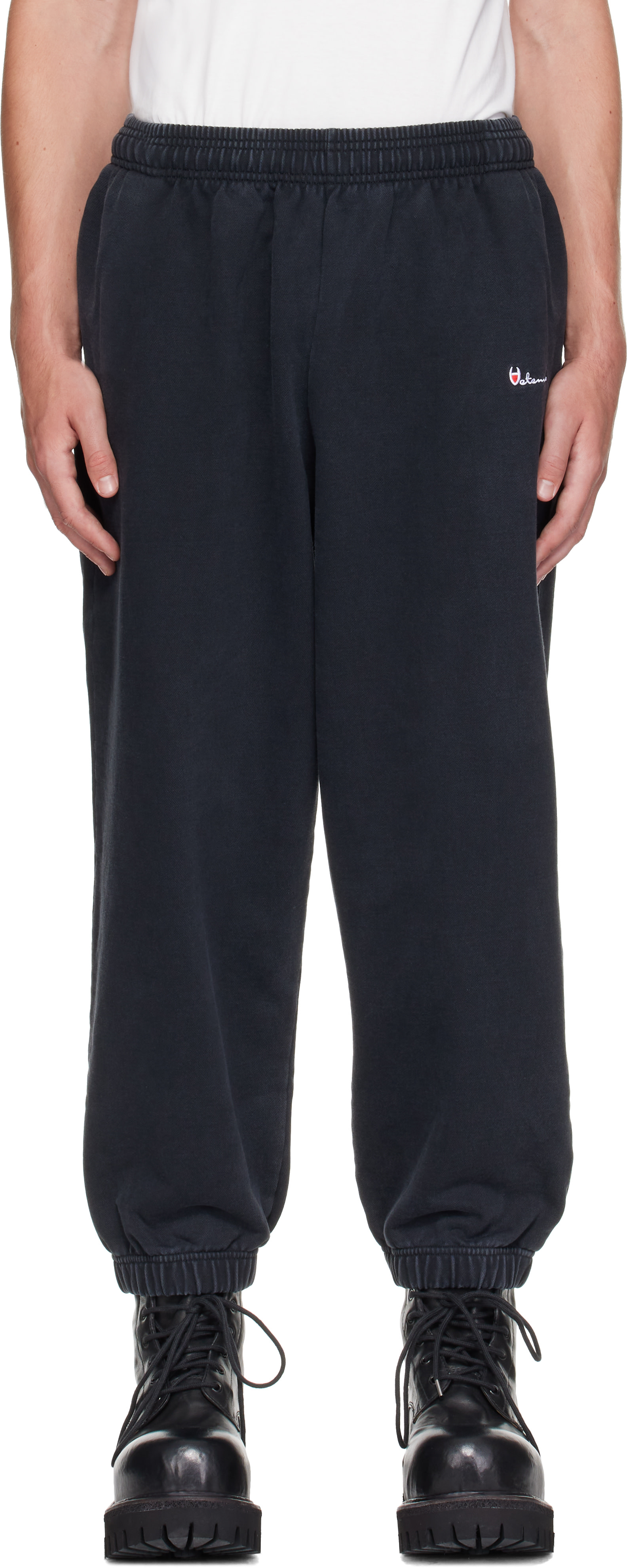 VETEMENTS - Black Athletic Logo Sweatpants