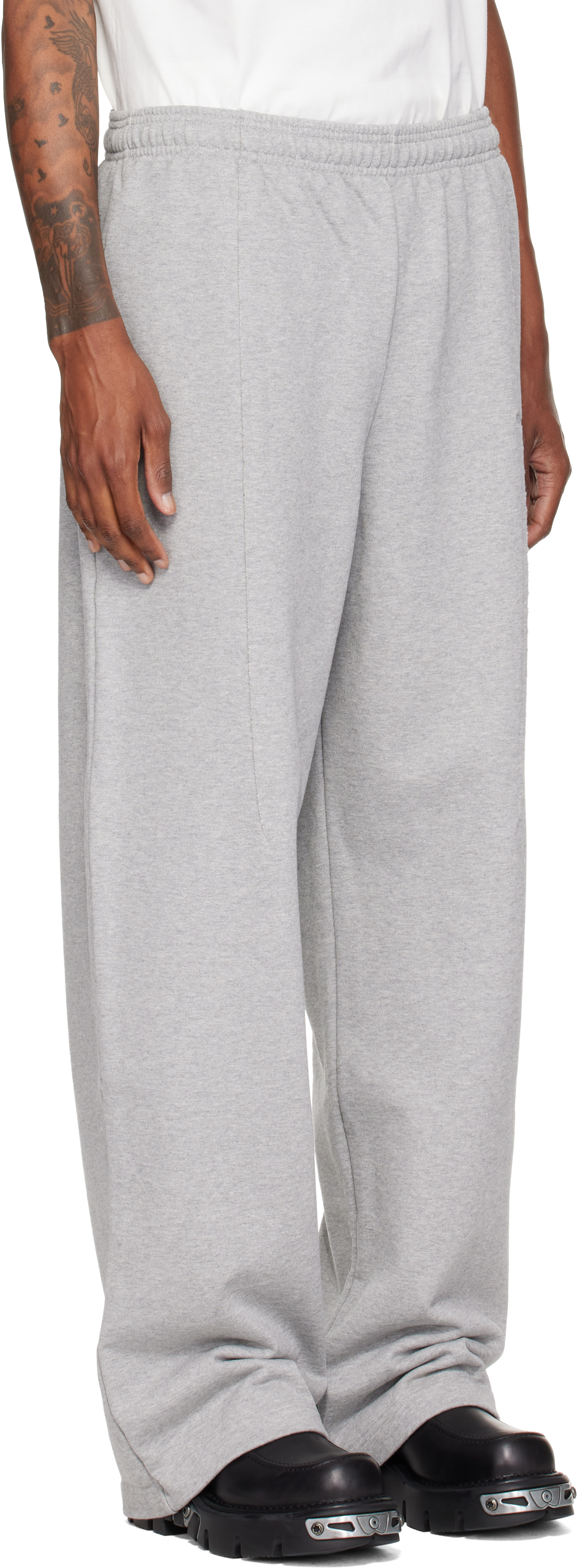 VETEMENTS - Gray Pinched Cut Up Sweatpants