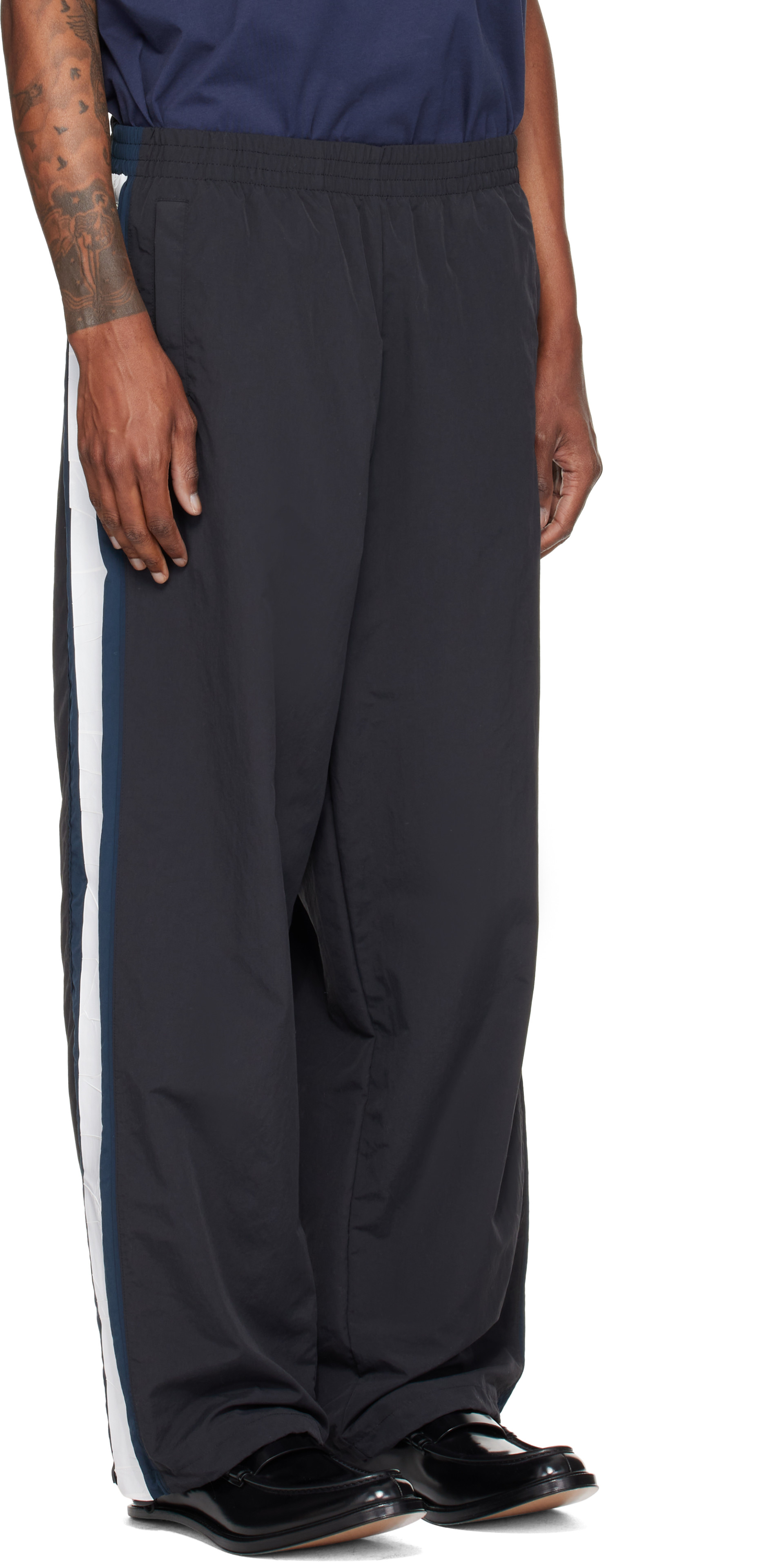 VETEMENTS - Black Tape Track Pants