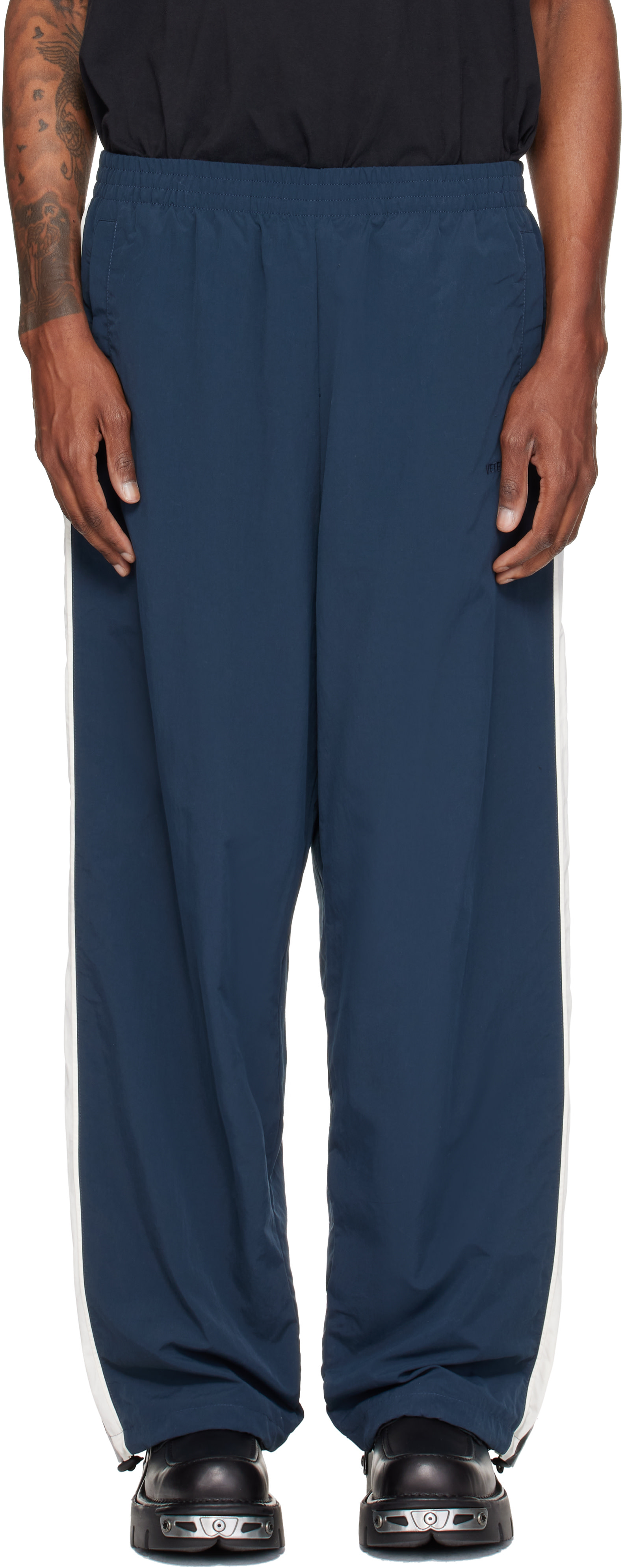 VETEMENTS - Navy Tape Track Pants