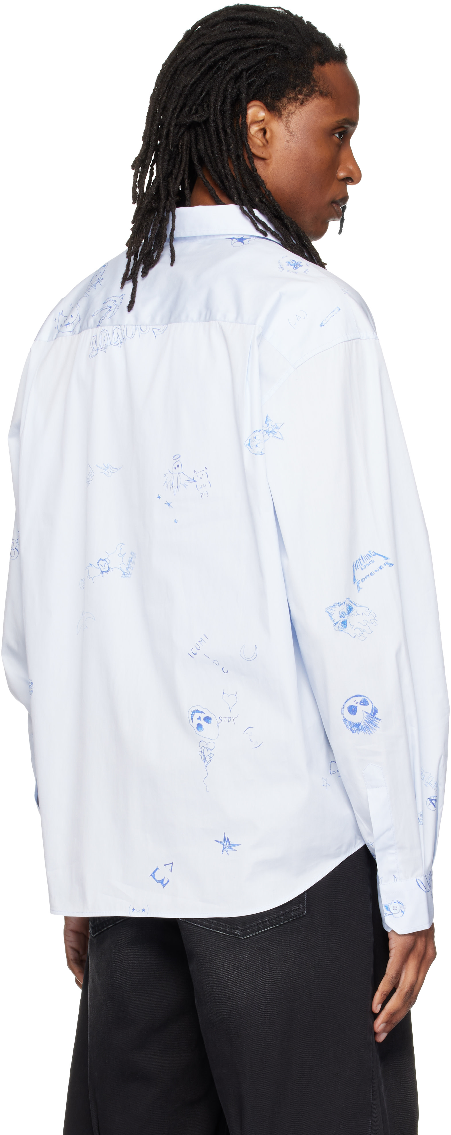 VETEMENTS - Blue Scribble Classic Shirt