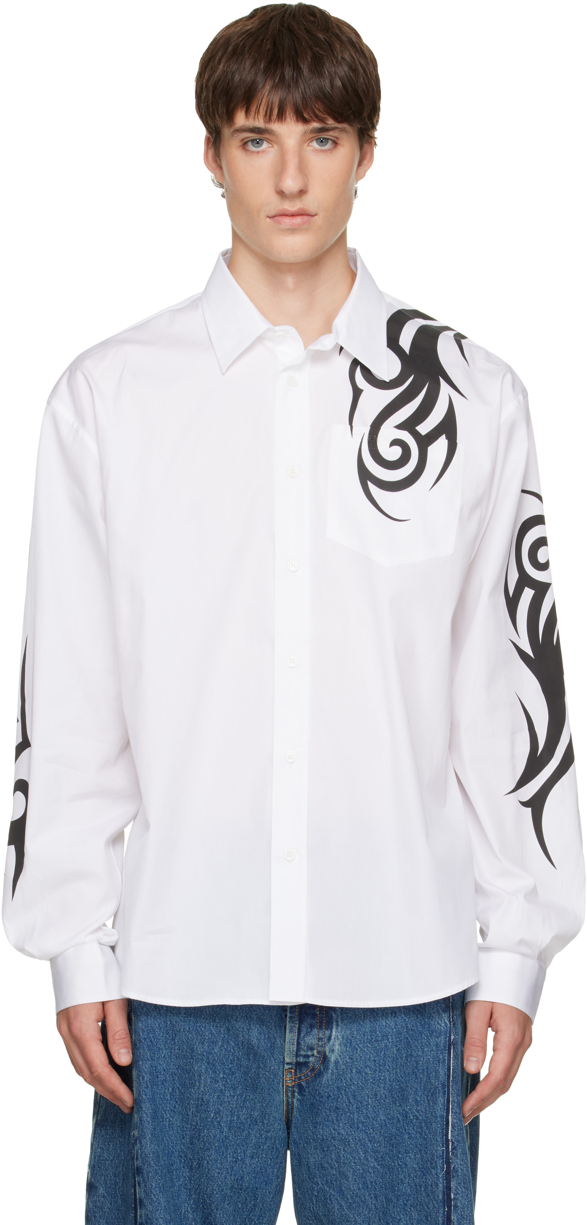 VETEMENTS - White Graffiti Shirt
