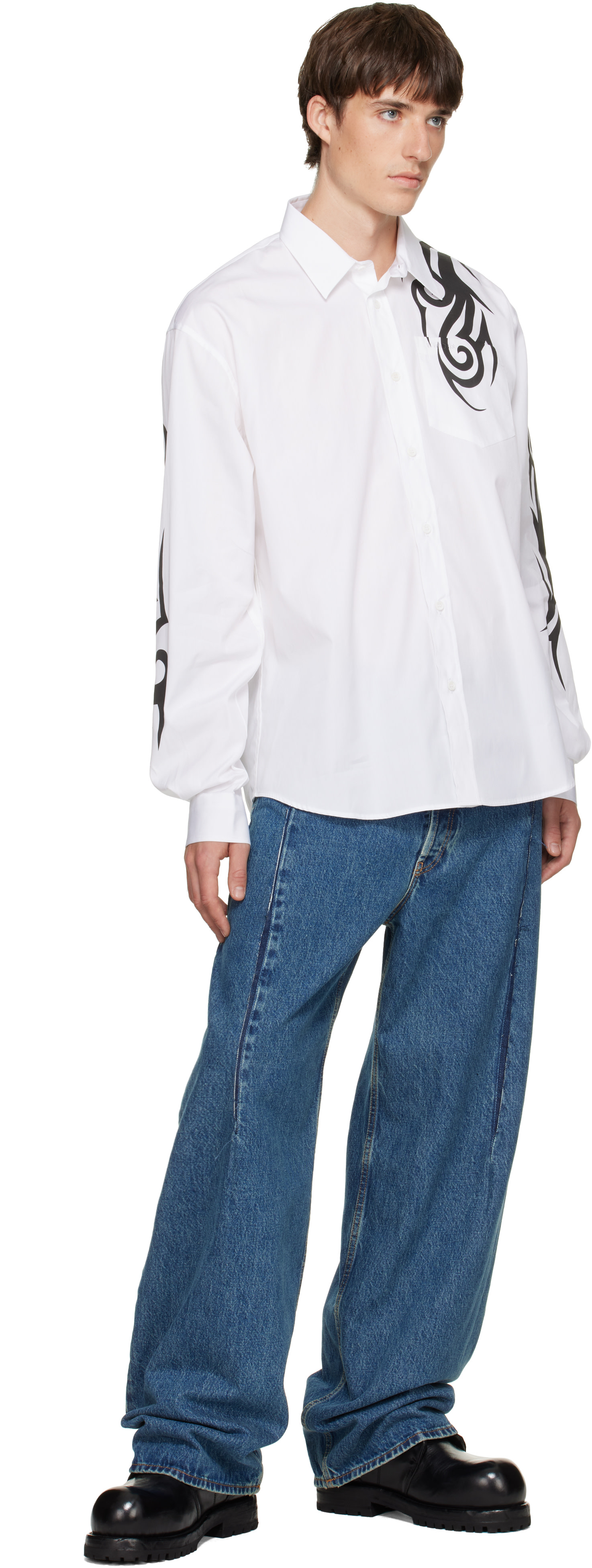 VETEMENTS - White Graffiti Shirt