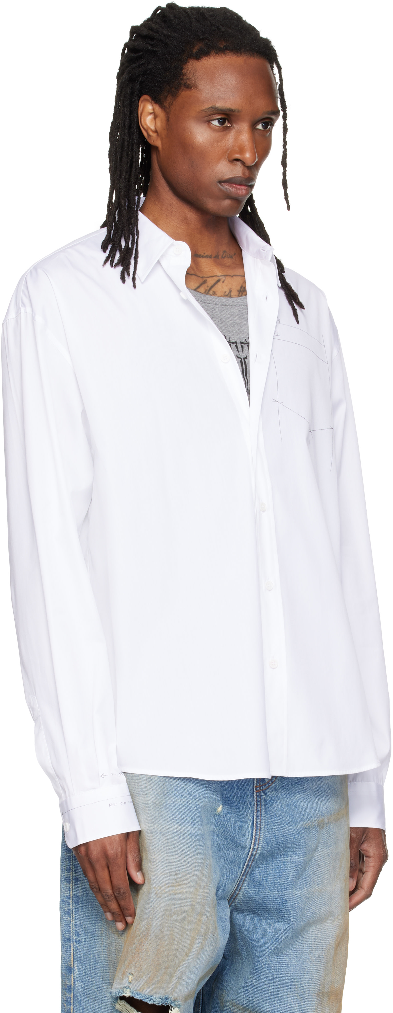 VETEMENTS - White Work-In-Progress Classic Shirt