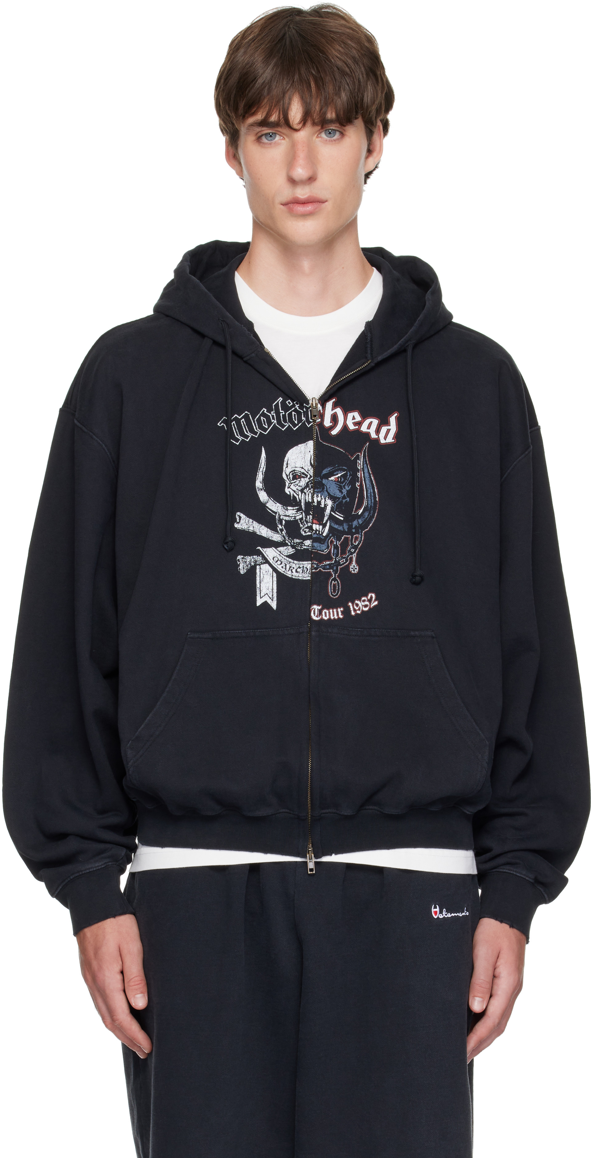 VETEMENTS - Pull à capuche noir édition Motörhead